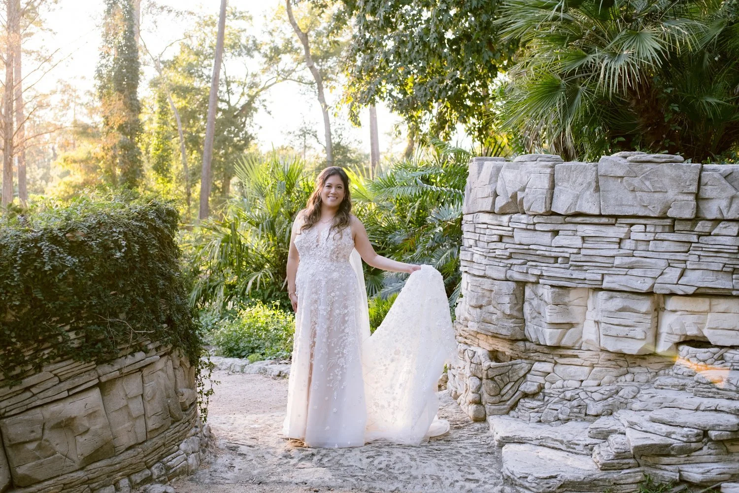 Magic Golden Hour Bridal Portraits at Mercer Botanic Gardens