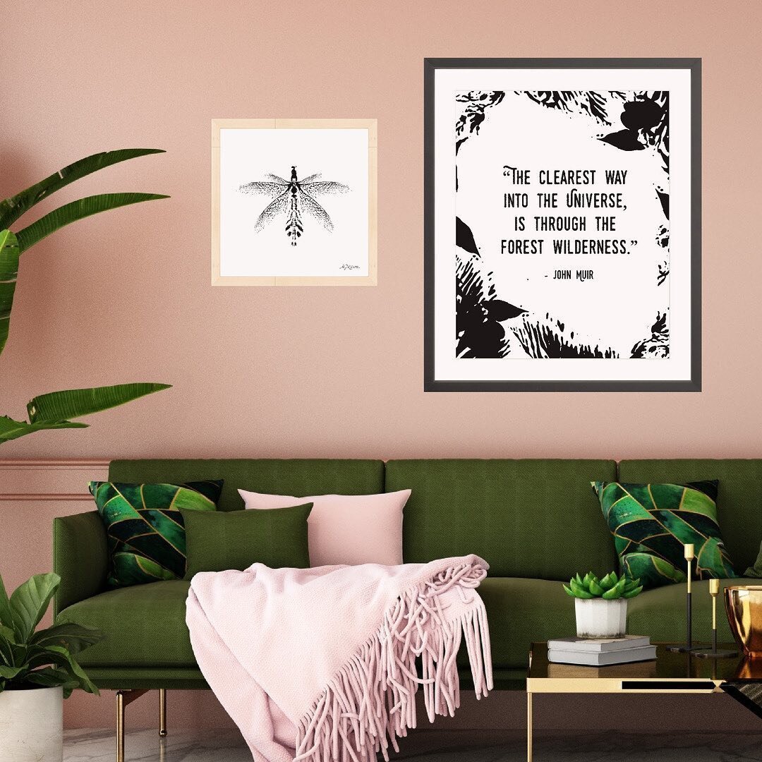 Print pairings! DM me if you want to buy more than one...maybe I&rsquo;ll hook you up with a discount code...😉 Tap to shop!
.
&ldquo;Wings&rdquo; paired with &ldquo;Flora&rdquo; (which you can customize with ANY quote for no additional cost). 🤍🖤
.