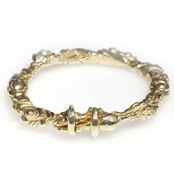Green Gold Floral Bracelet