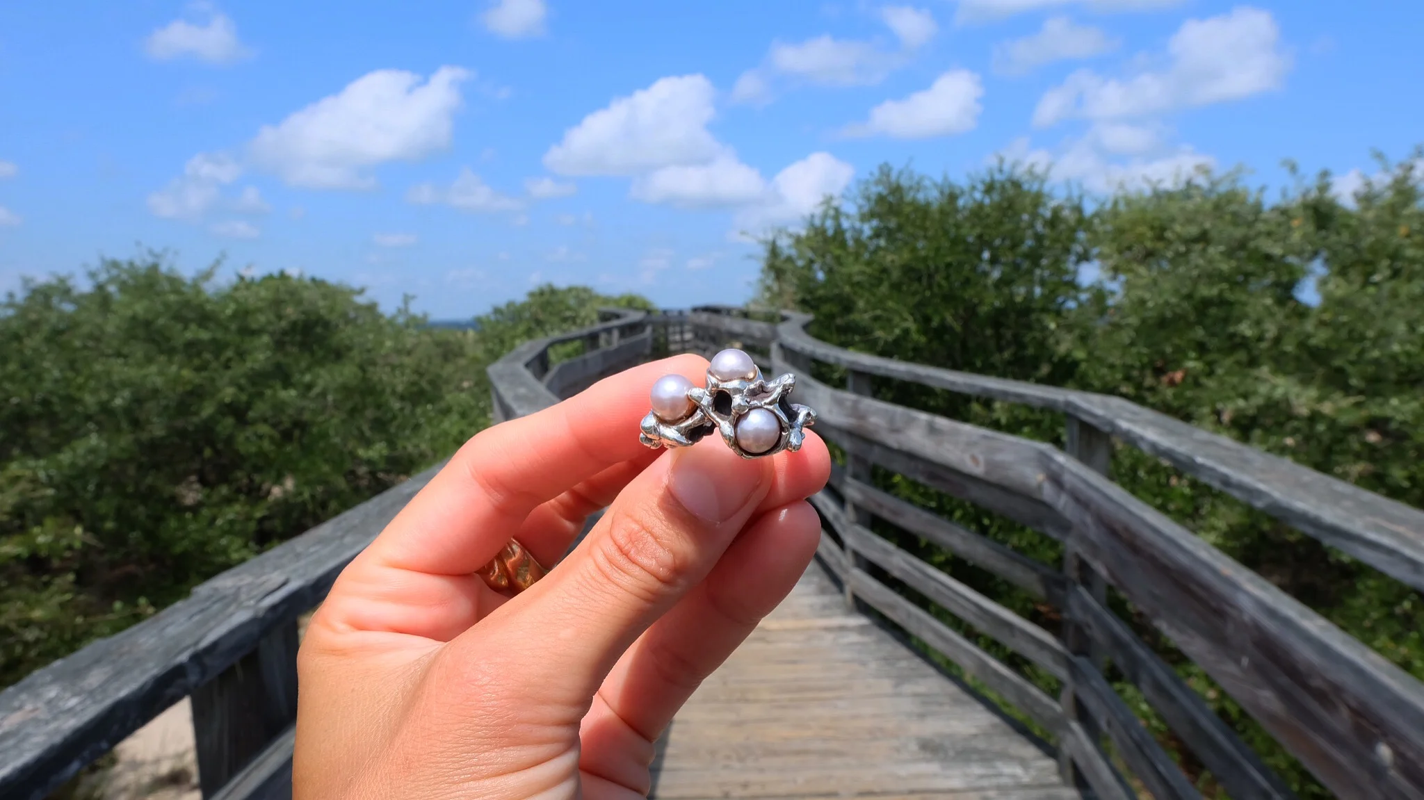 Copy of Sterling Silver Pearl Nature Ring 
