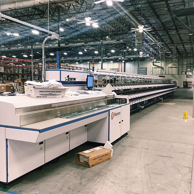 No slow moving week here...we have added a complete line of sorters that meet our clients' high-speed mail processing needs and now enable us to process more than 3 million pieces of mail each day.