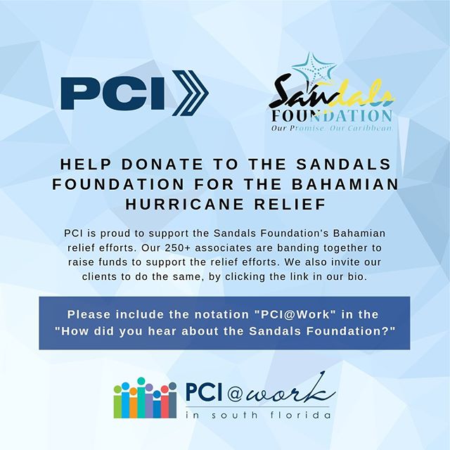 Make a Powerhouse difference today...visit the link in bio to make a donation. Please remember to include the notation &quot;PCI@Work.&quot; PCI will match the funds raised now through September 20, 2019, via our Corporate Contributions program. Plea