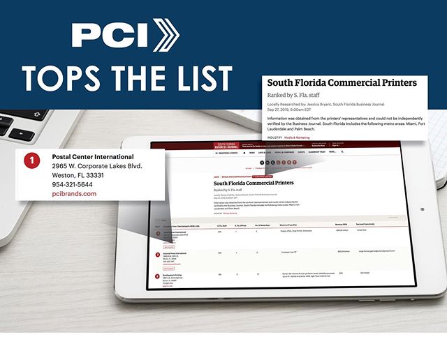 The South Florida Business Journal&rsquo;s &ldquo;Top Commercial Printers&rdquo; list is out and we are both humbled and honored to have been named the #1 Top Commercial Printer. Congratulations to our Powerhouse team for continuing to Top the charts