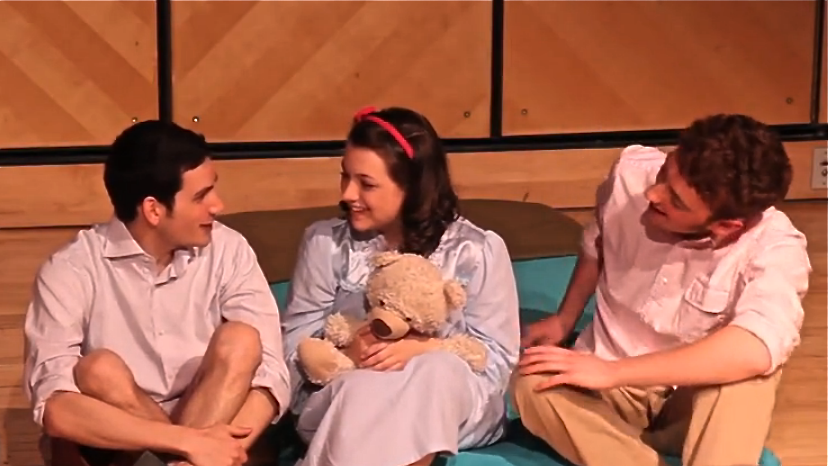 Buddy ( Richard Miron ), Young Franny ( Molly Sinnott ) and Seymour ( Tommy Bazarian ).