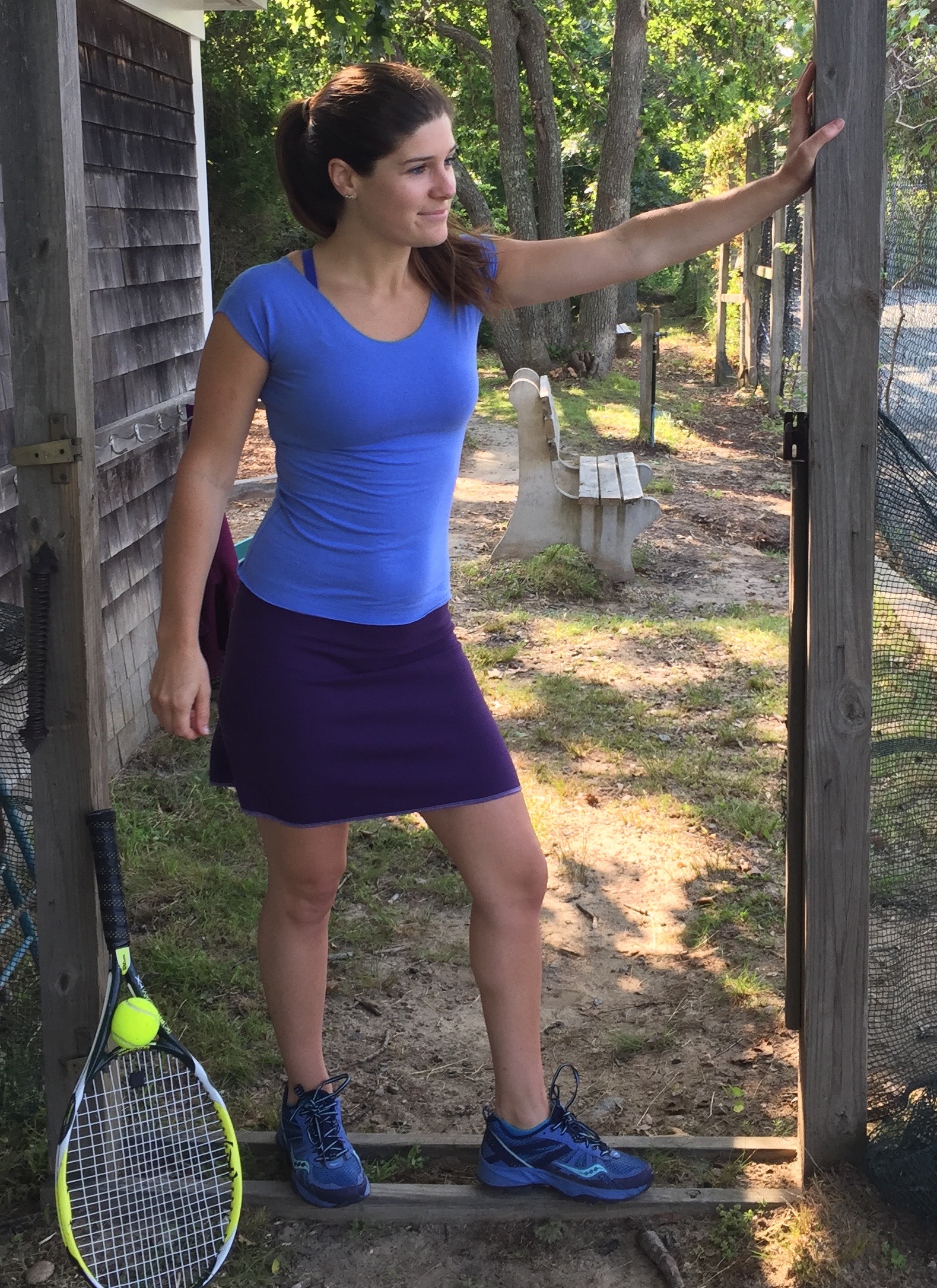 Cap Sleeve Bamboo Top and Sports Skirt