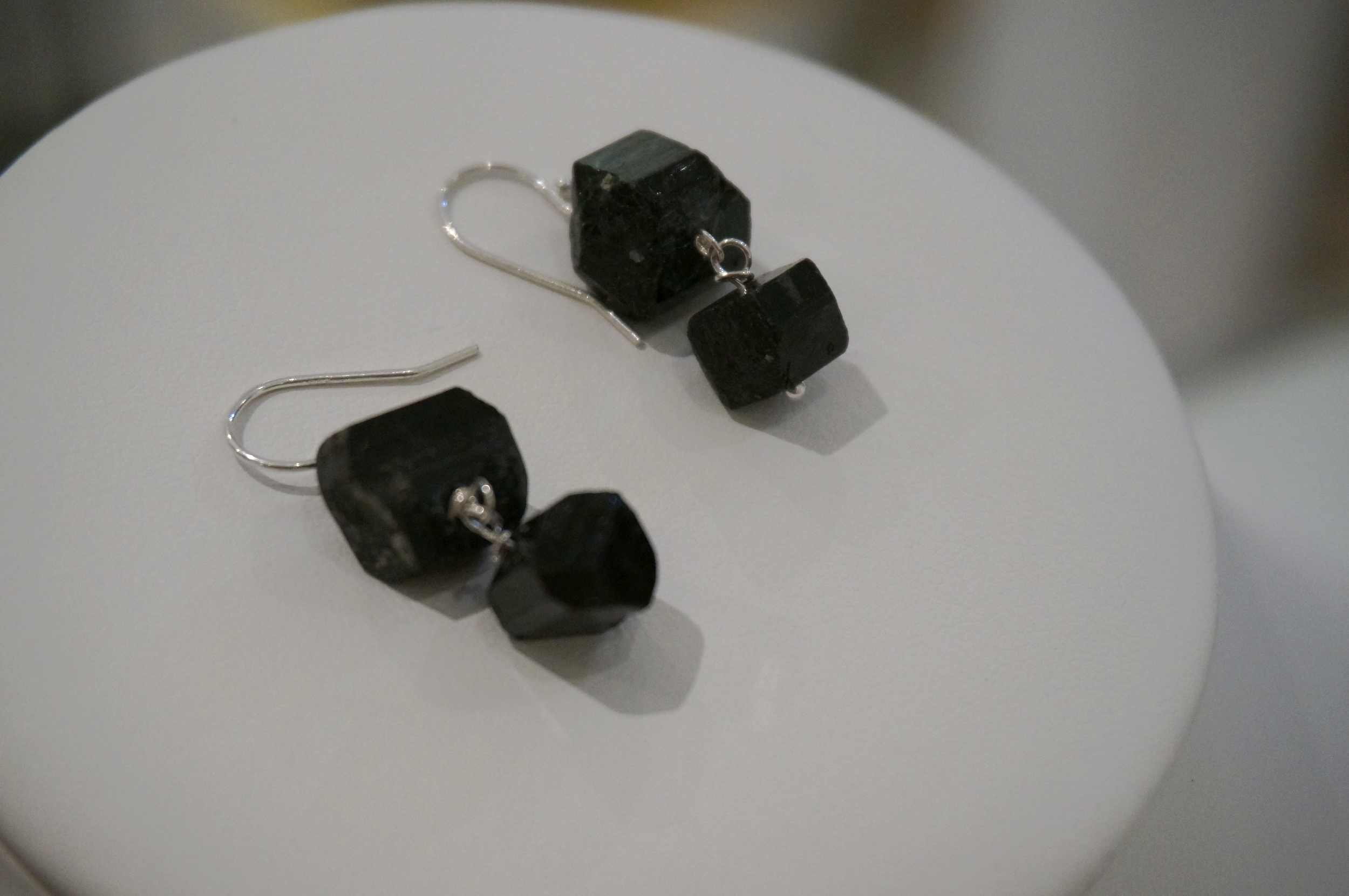 Black Tourmaline Wire Working Earrings DIY Workshop