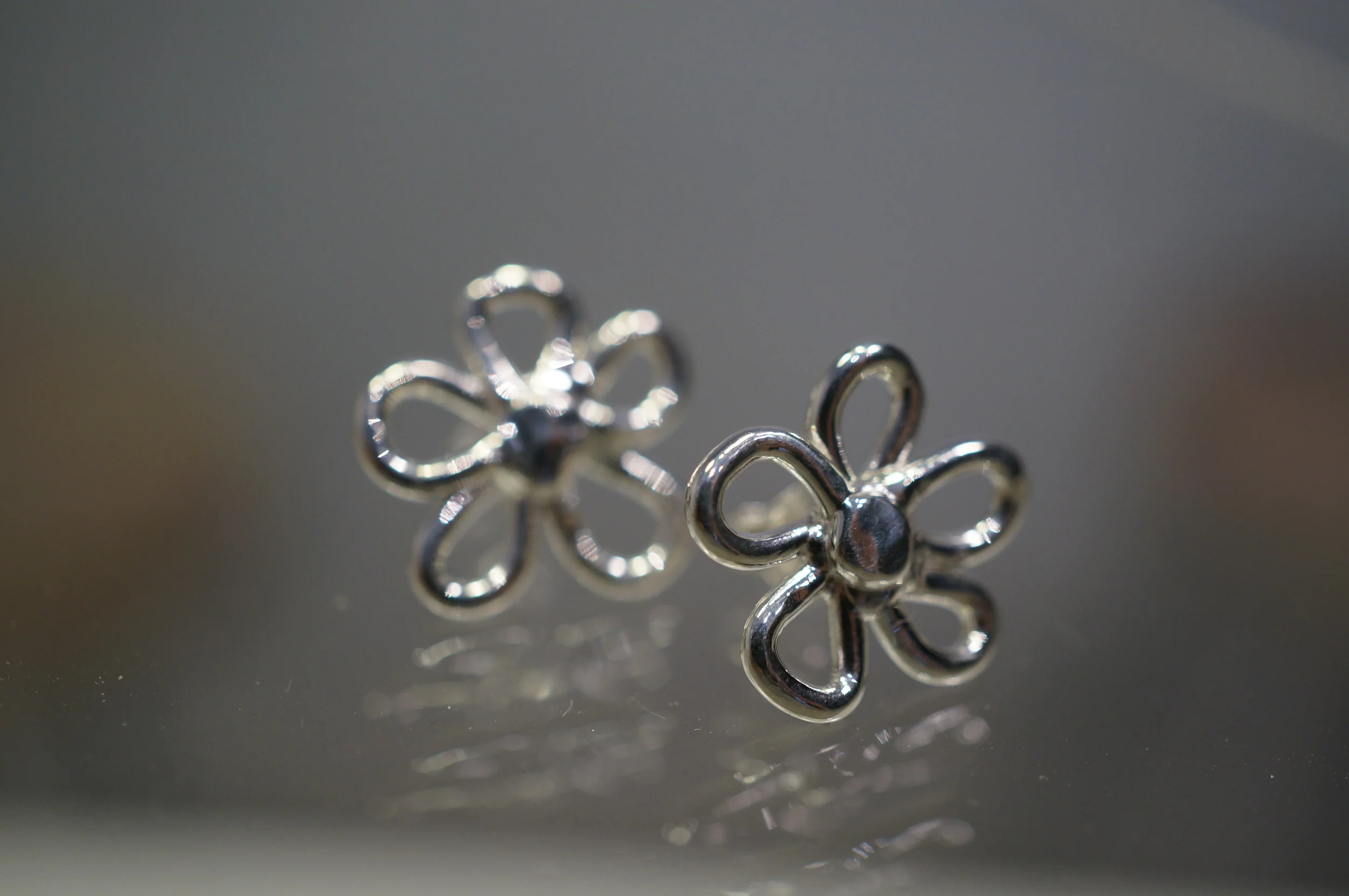 SIlver Flower Stud Earrings DIY Workshop
