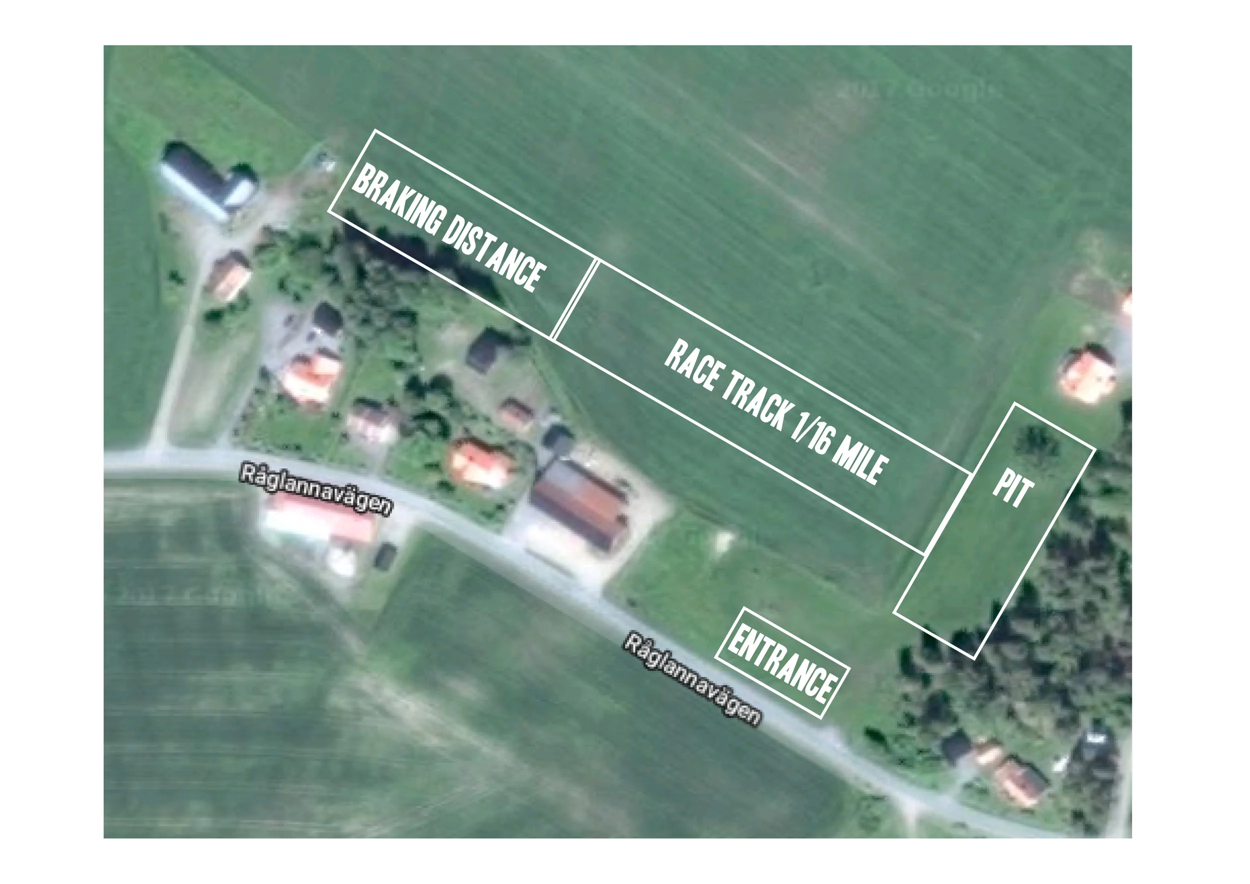 Here's closer look at the race track and the surroundings. And the date is July 7 2018