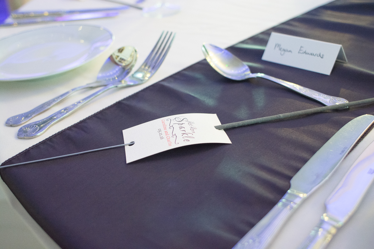 sparkler wedding favour at the whitsand bay fort wedding