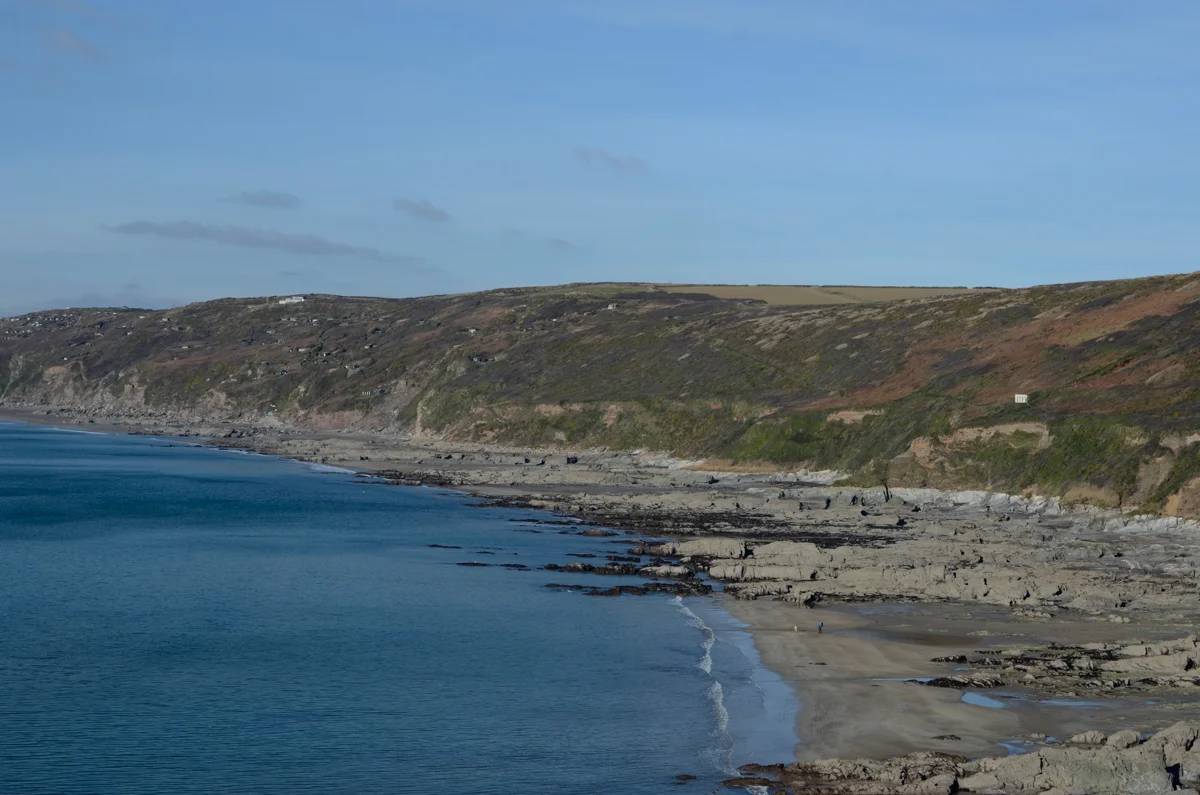 View of the beautiful cornish coastline from the Polhawn fort.