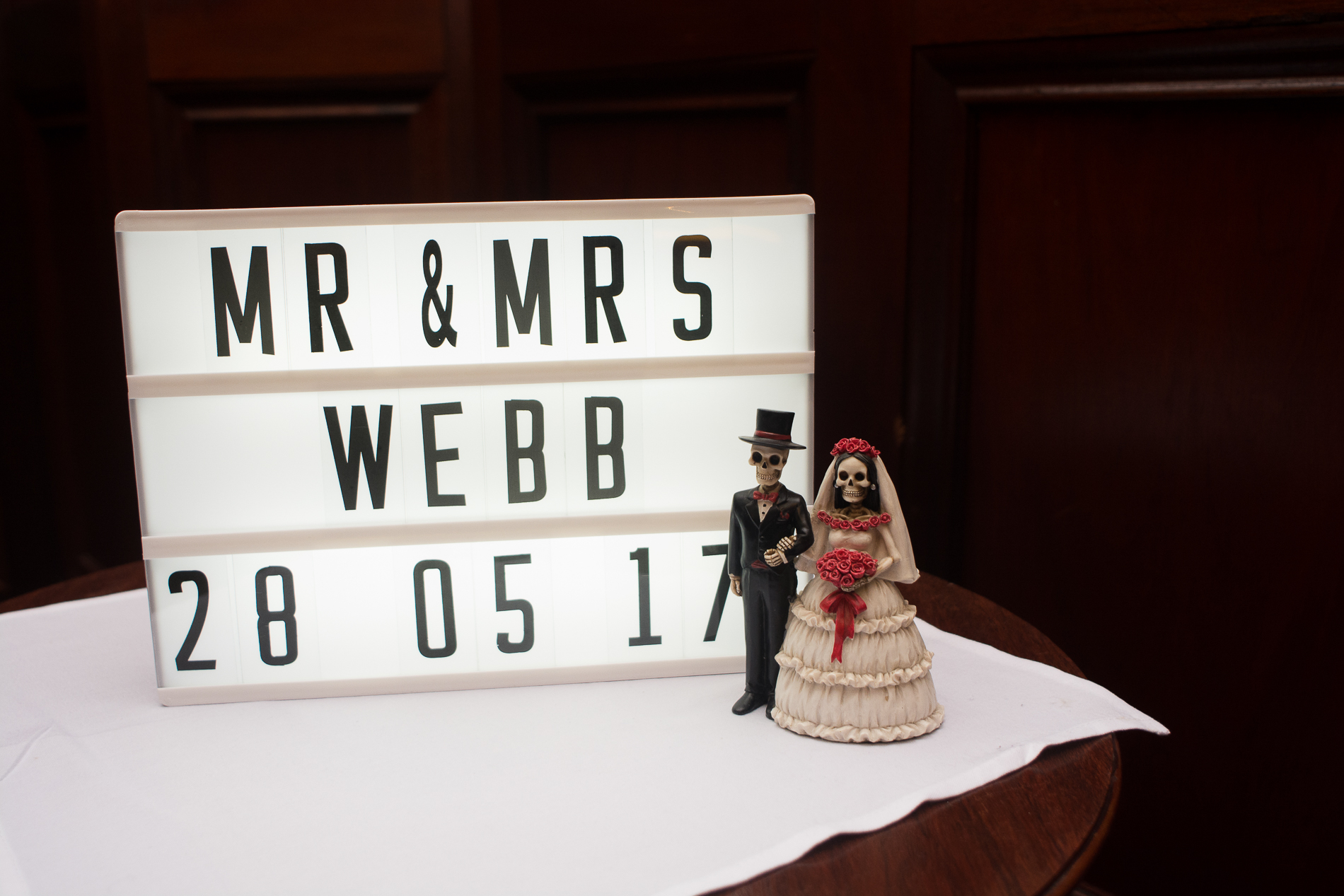 Mr and Mrs Webb sign at the Atlantic Hotel Newquay