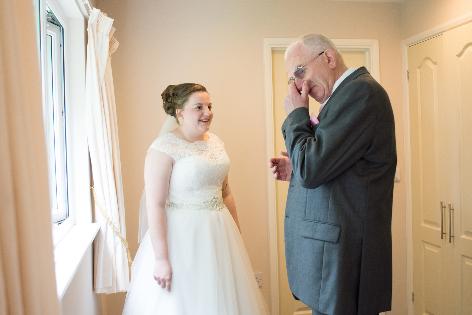 grandad's reaction when he sees his granddaughter in her dress at waterside cornwall