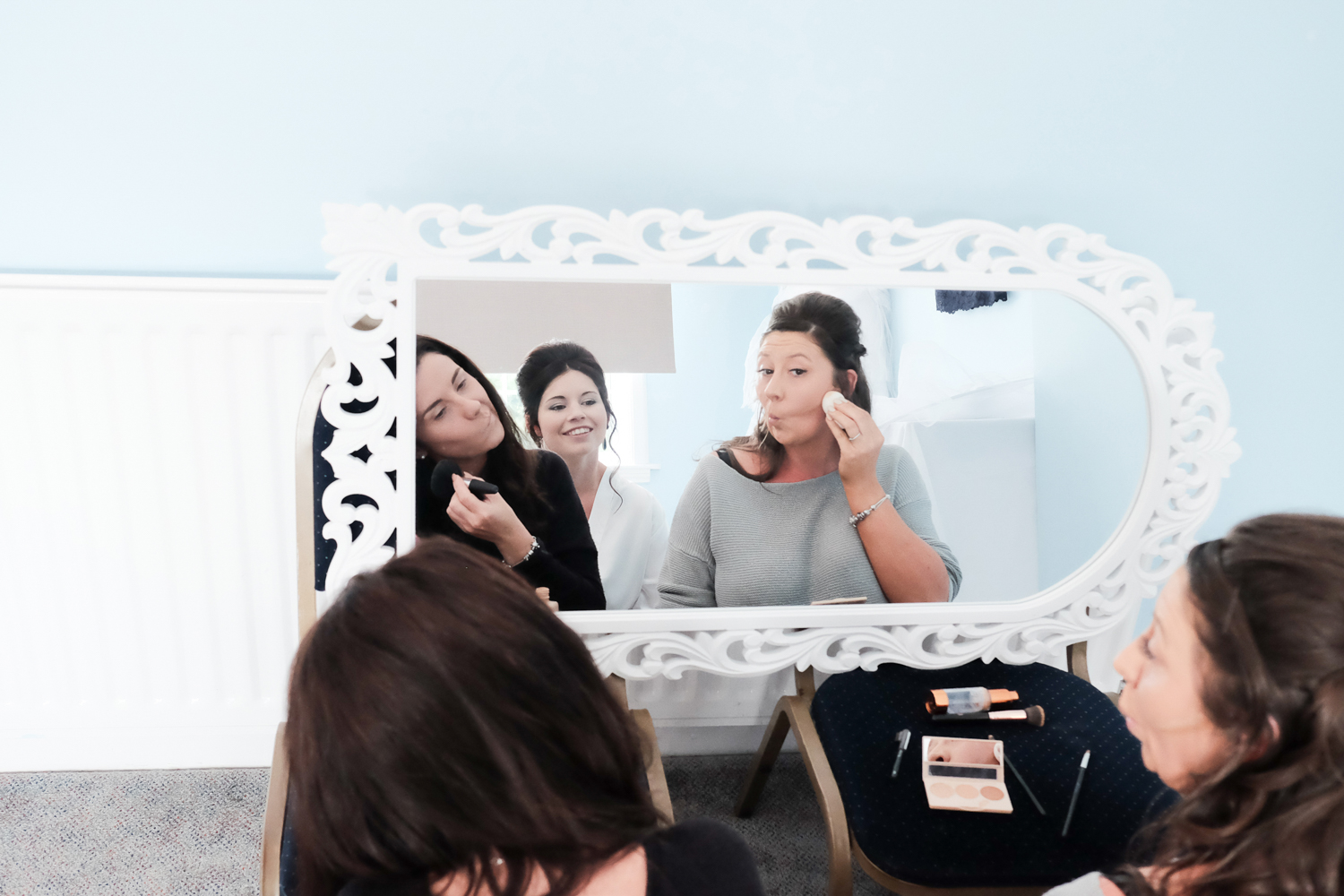 funny faces that you pull whilst doing your makeup at The Lord Haldon Hotel in Devon