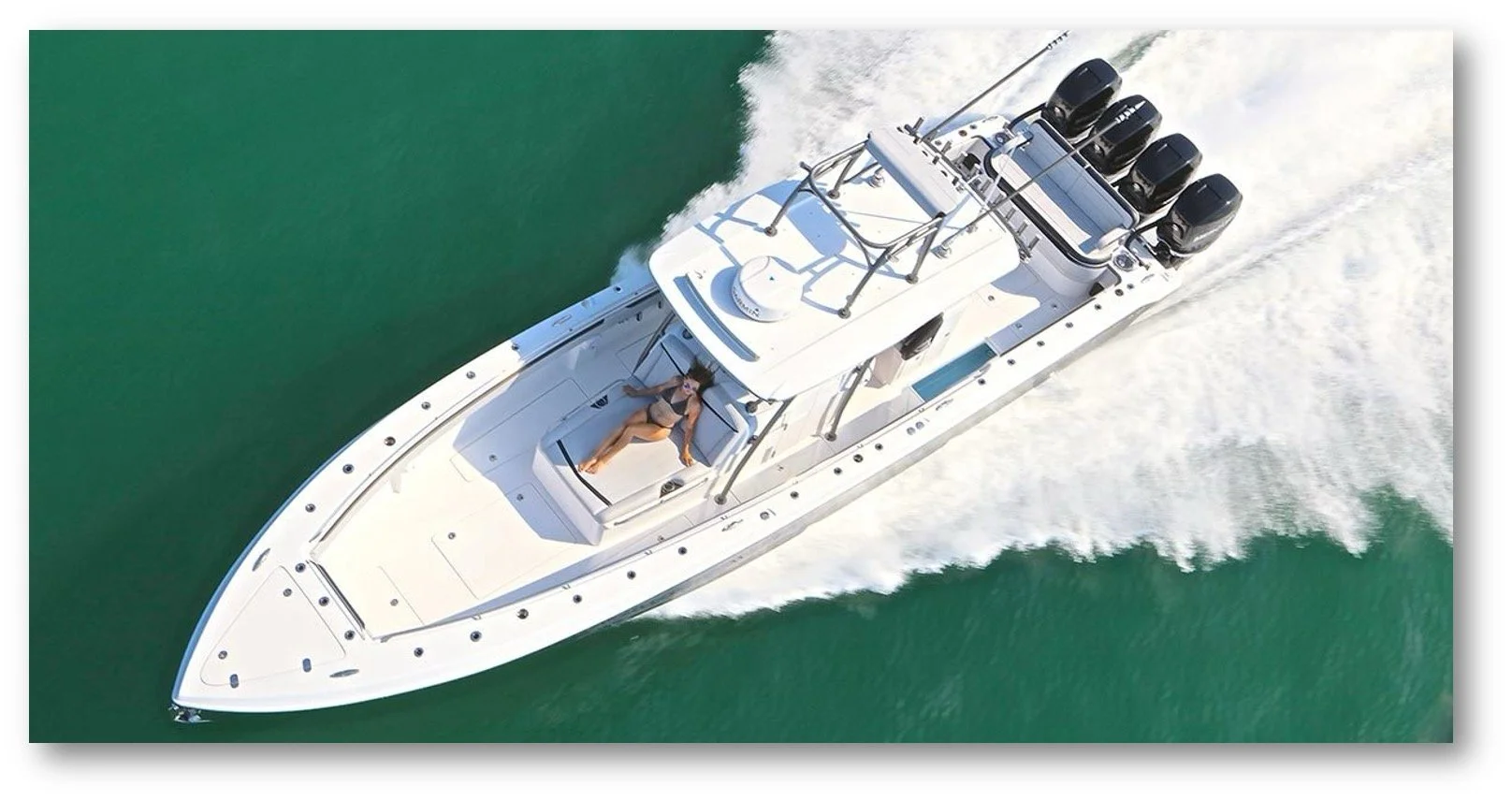 SHARROW PROPELLERS OUTPERFORM TWO MERCURY PROP OPTIONS ON NOR-TECH 392 WITH QUAD MERCURY 350 HP OUTBOARDS