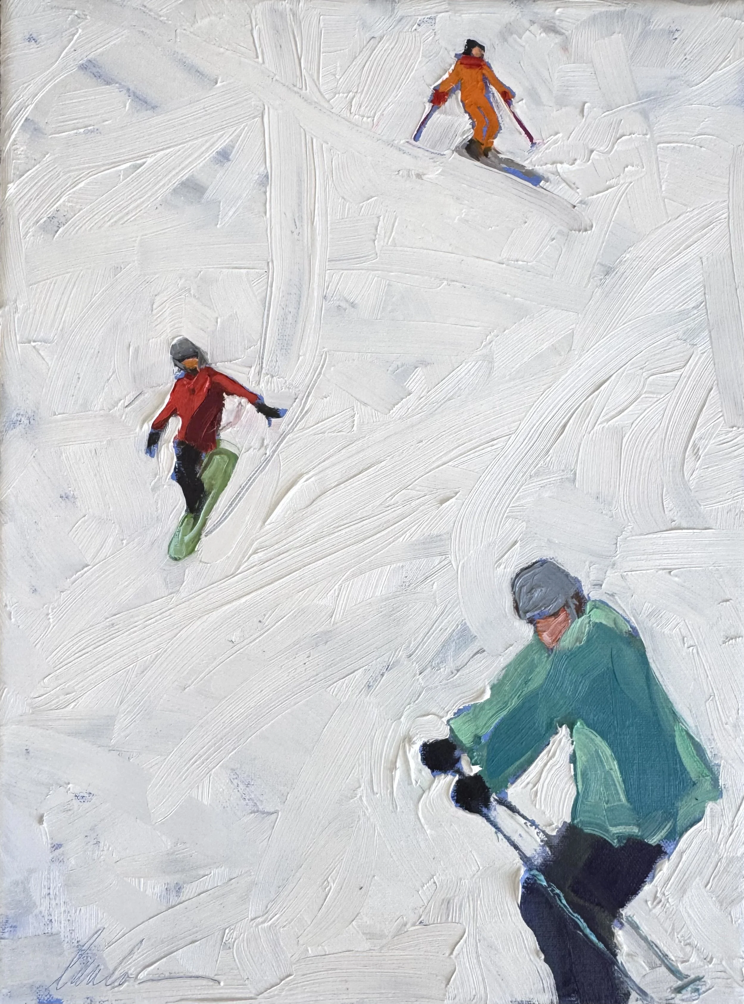 skiing oil panting