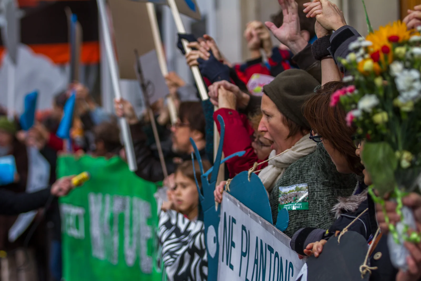 During the "Human Chain" in Paris on November 29th