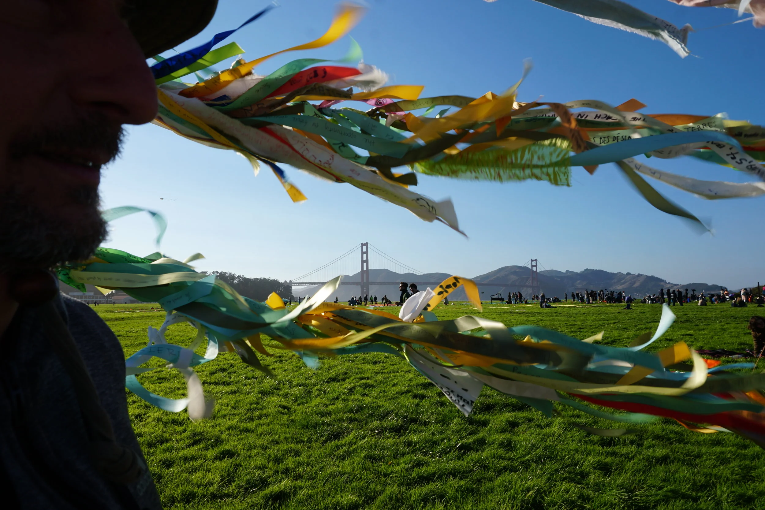 A space for reflection in a sea of marchers - Rise for Climate in San ...