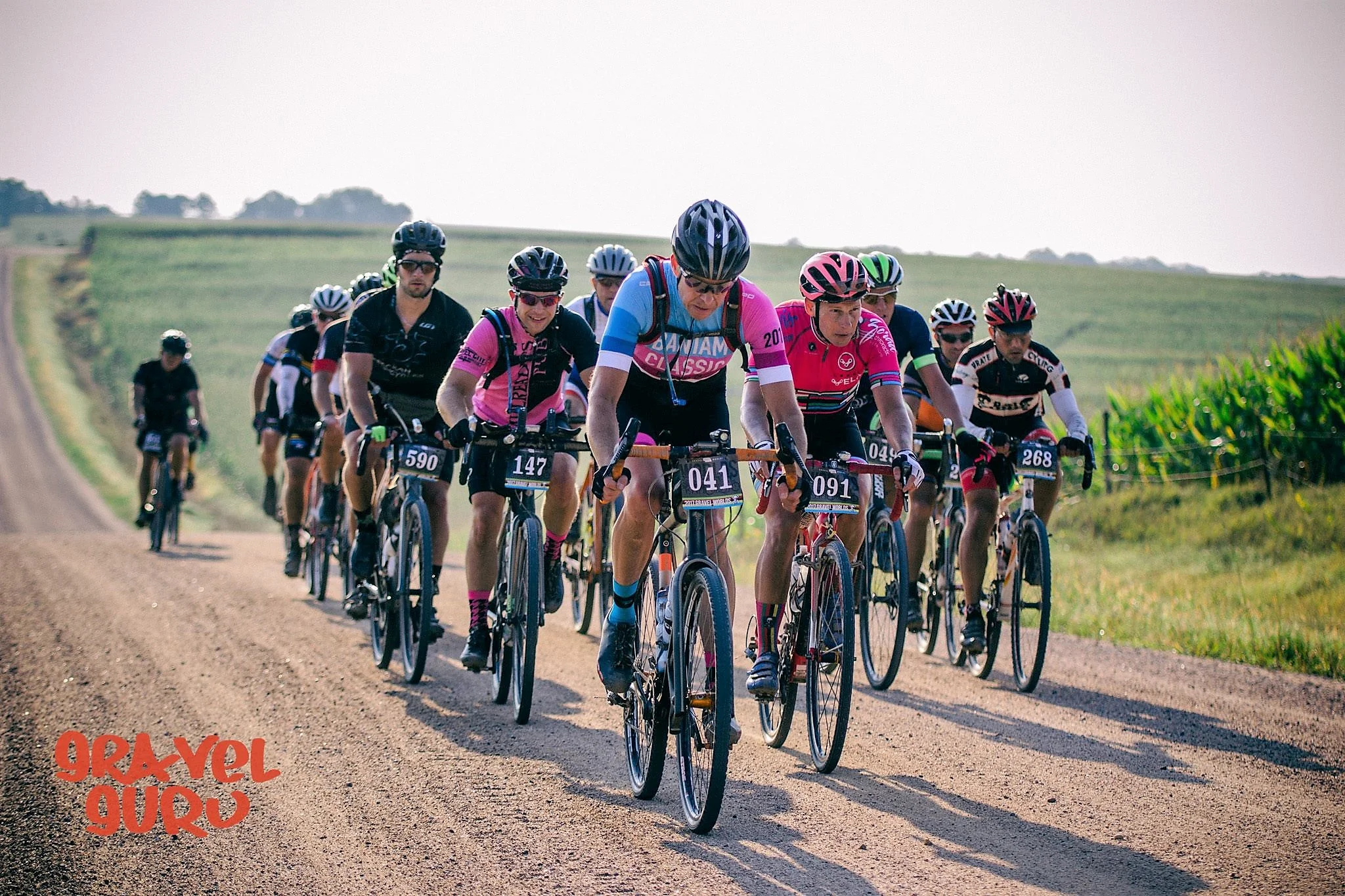 Don looking strong at the front of the pack at Gravel Worlds photo: Gravel Guru