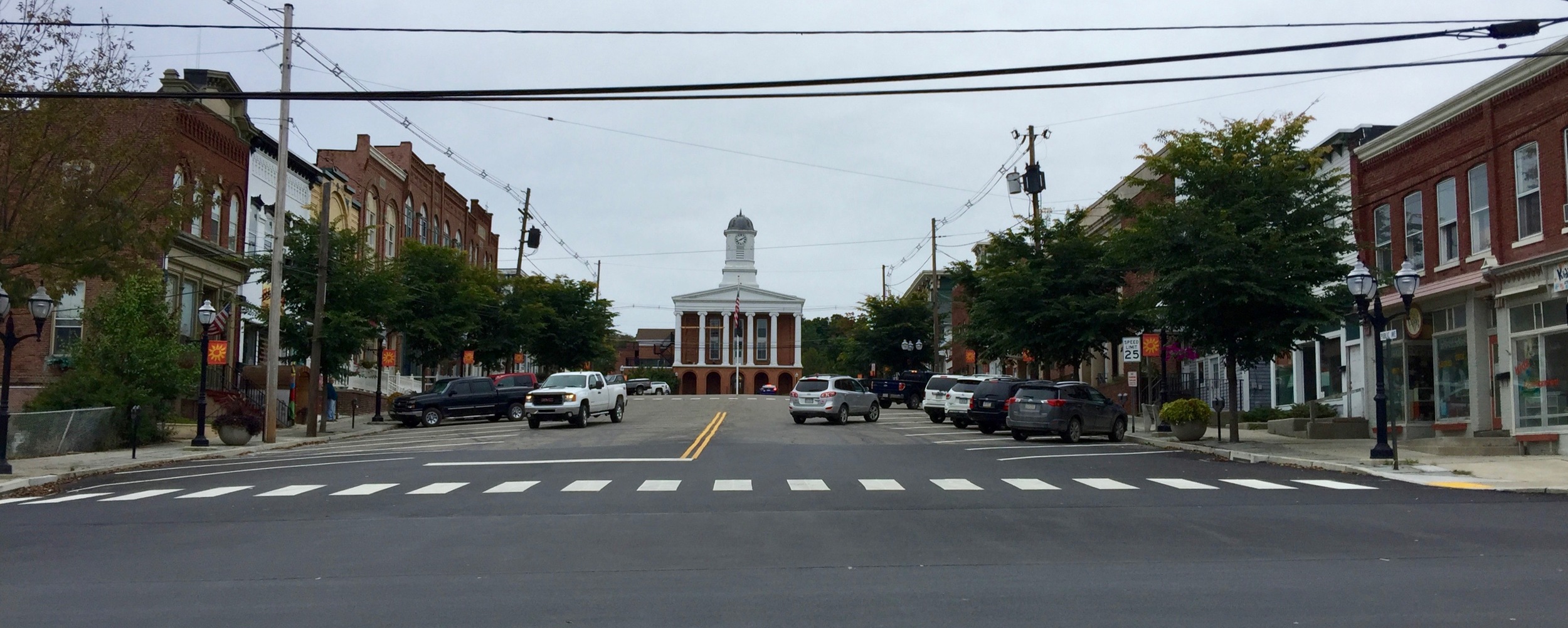 Montrose looking north toward the Susquehanna County Courthouse