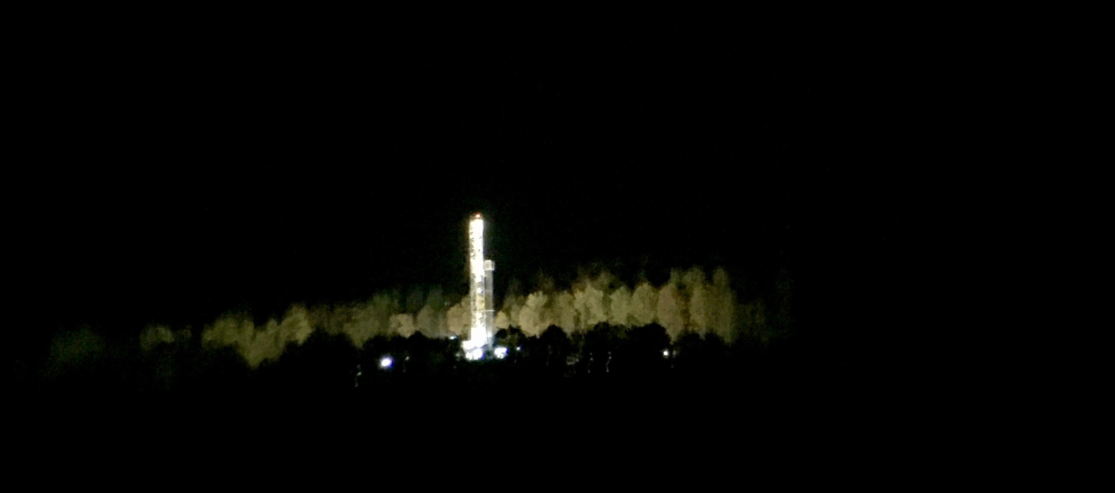 A drill pad under construction in Montrose, PA on the evening of October 1, 2015. This was as close as we could get. 