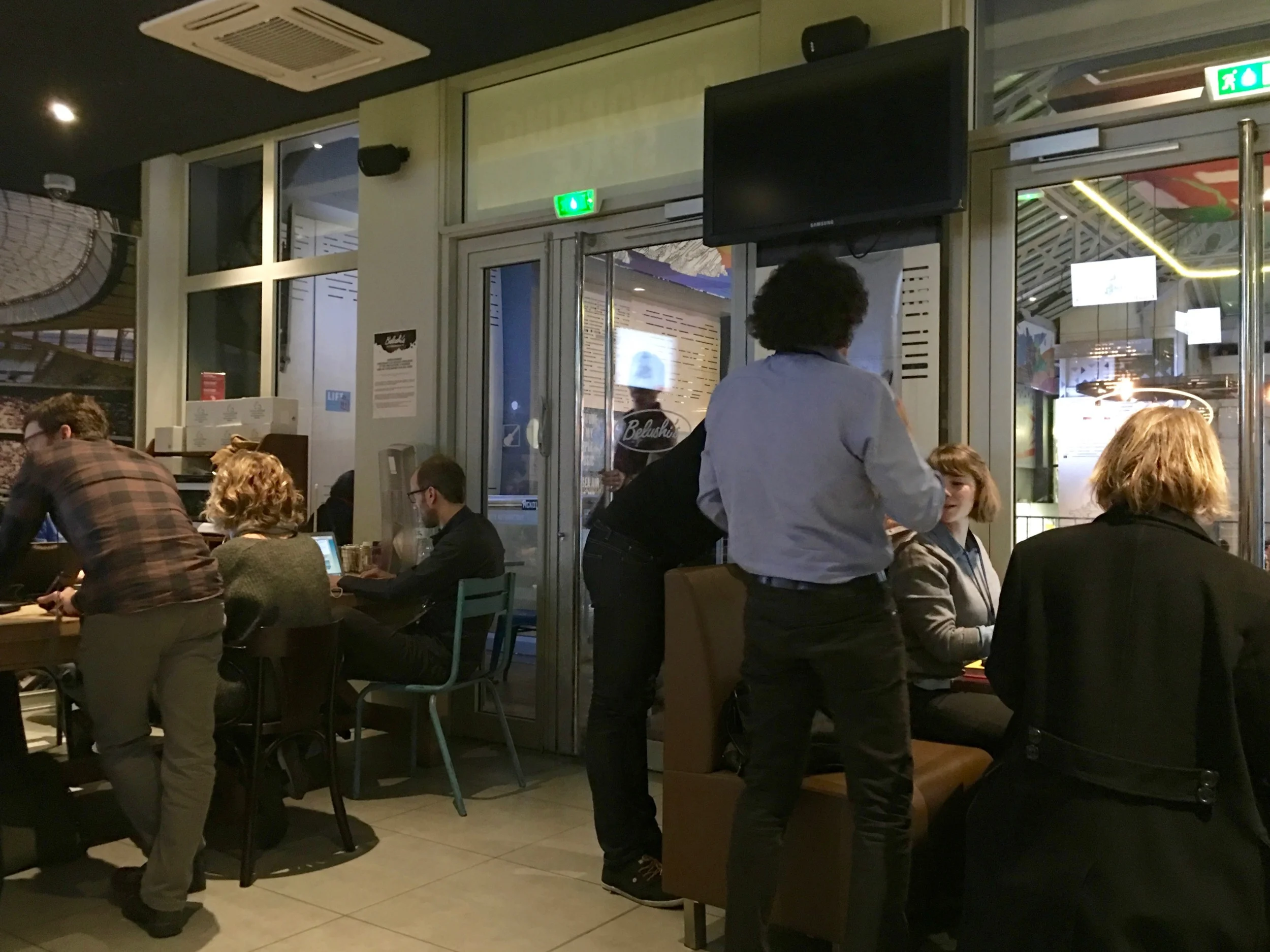 People at work at PlacetoB after a long day.&nbsp;