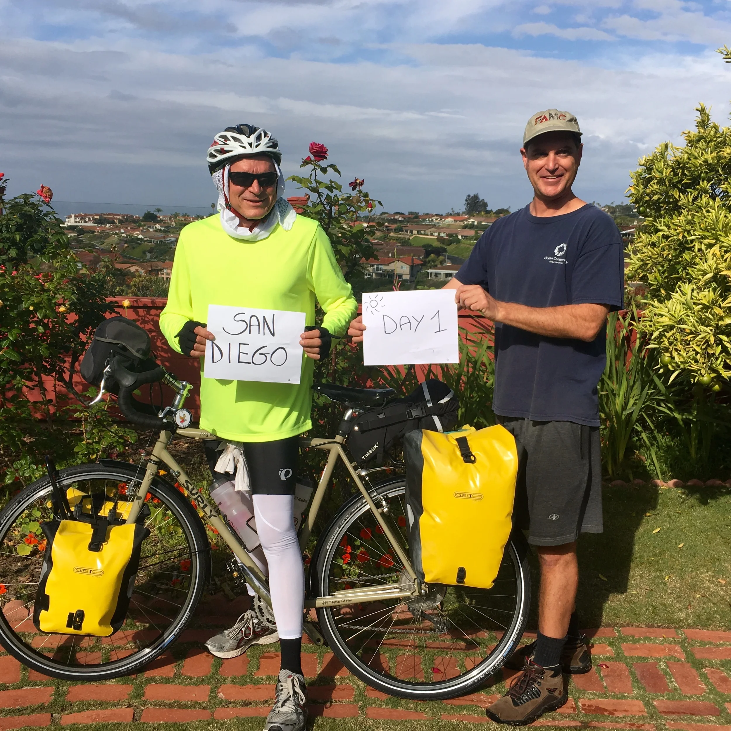 John Tessmer and me preparing for my departure. 