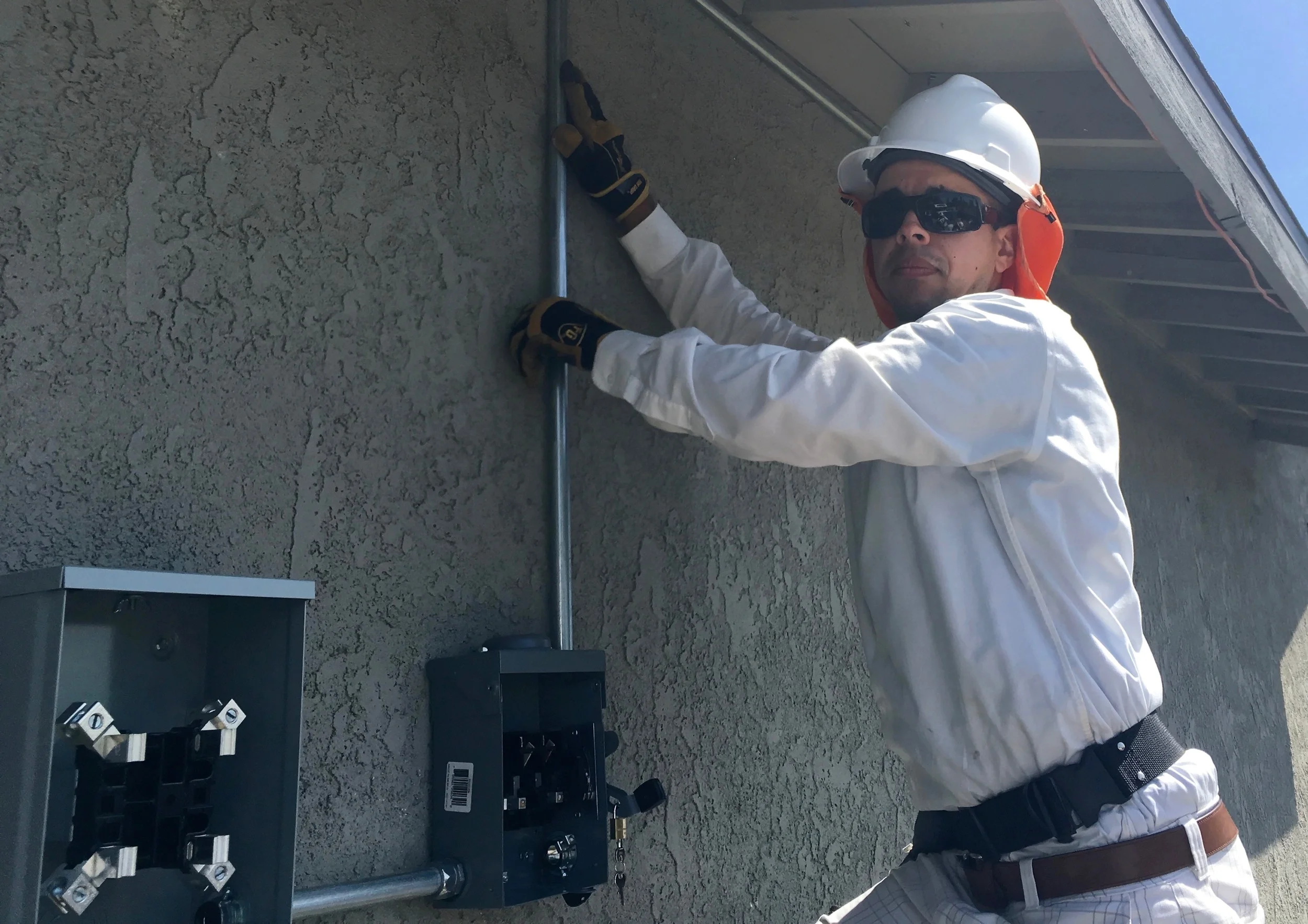 The amazing Keaton McGuire, GRID Solar Installation Supervisor (SIS) running an install in San Bernardino.&nbsp;