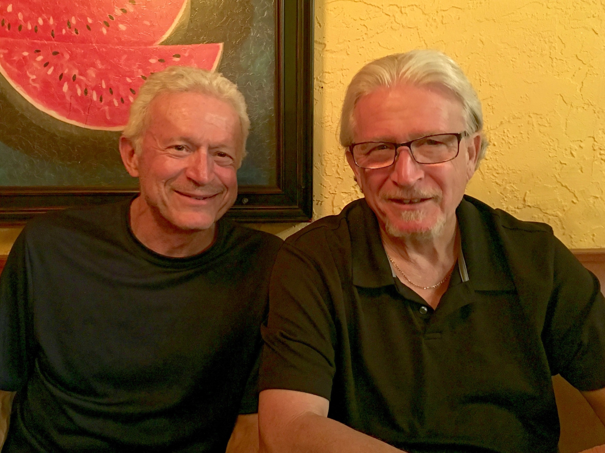 My brother Chris and I at dinner together. 