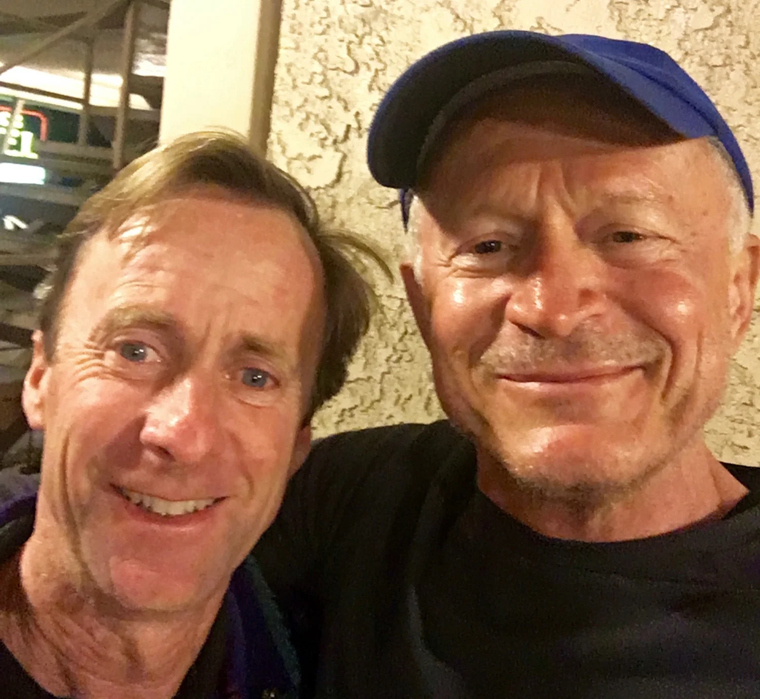 A selfie with me and Ian Cummings after a great meal at a local Taqueria in Lompoc.