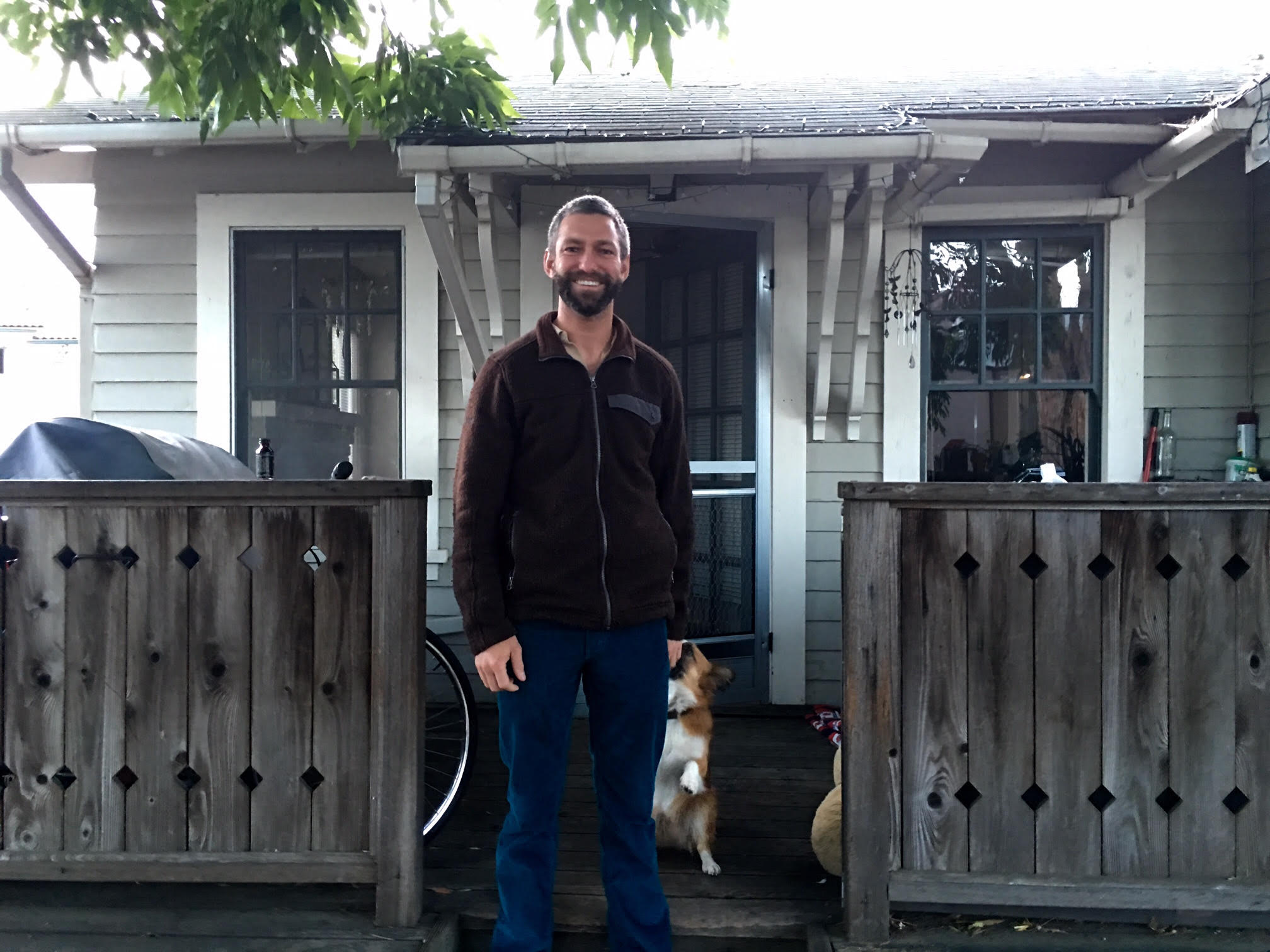 Central Coast ED Justin Hitchcock in front of his home. 