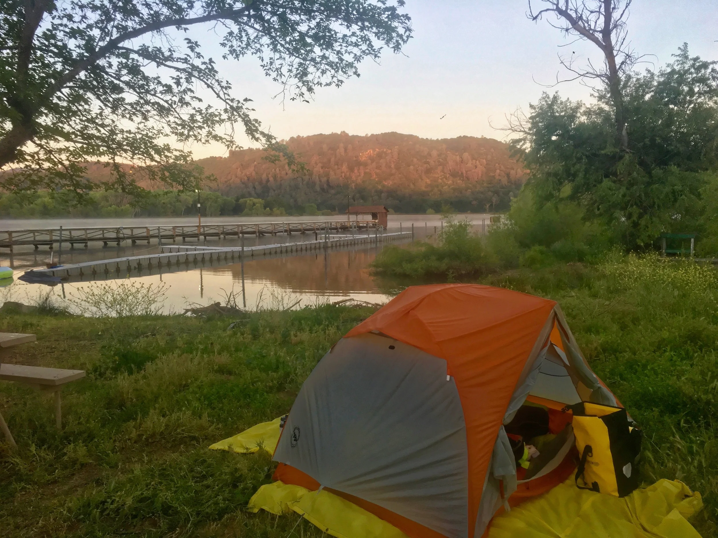 My home for 3 nights on the shore of Clear Lake.