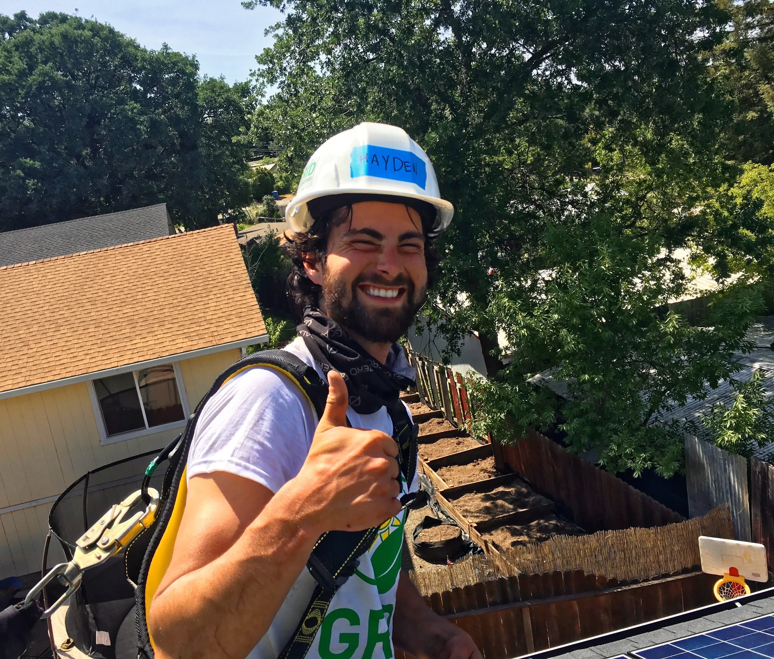 Hayden, a fellow volunteer on the installation.&nbsp;