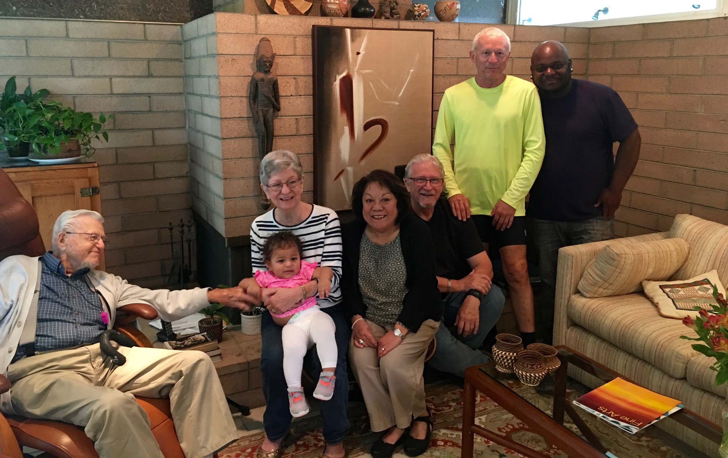Great Grandparents, Grandfather, Great Aunt and Uncle, Dad. Missing is Mom - Beth, who took the picture. 