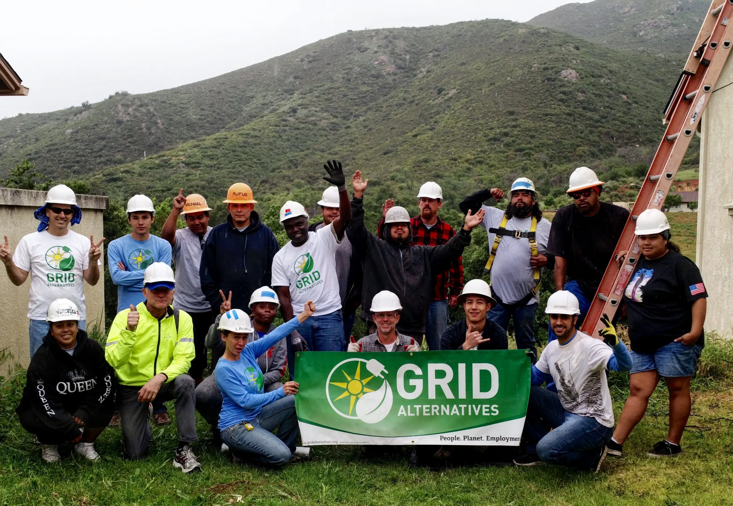 The amazing staff and volunteers at Mesa Grande working for GRID, San Diego.