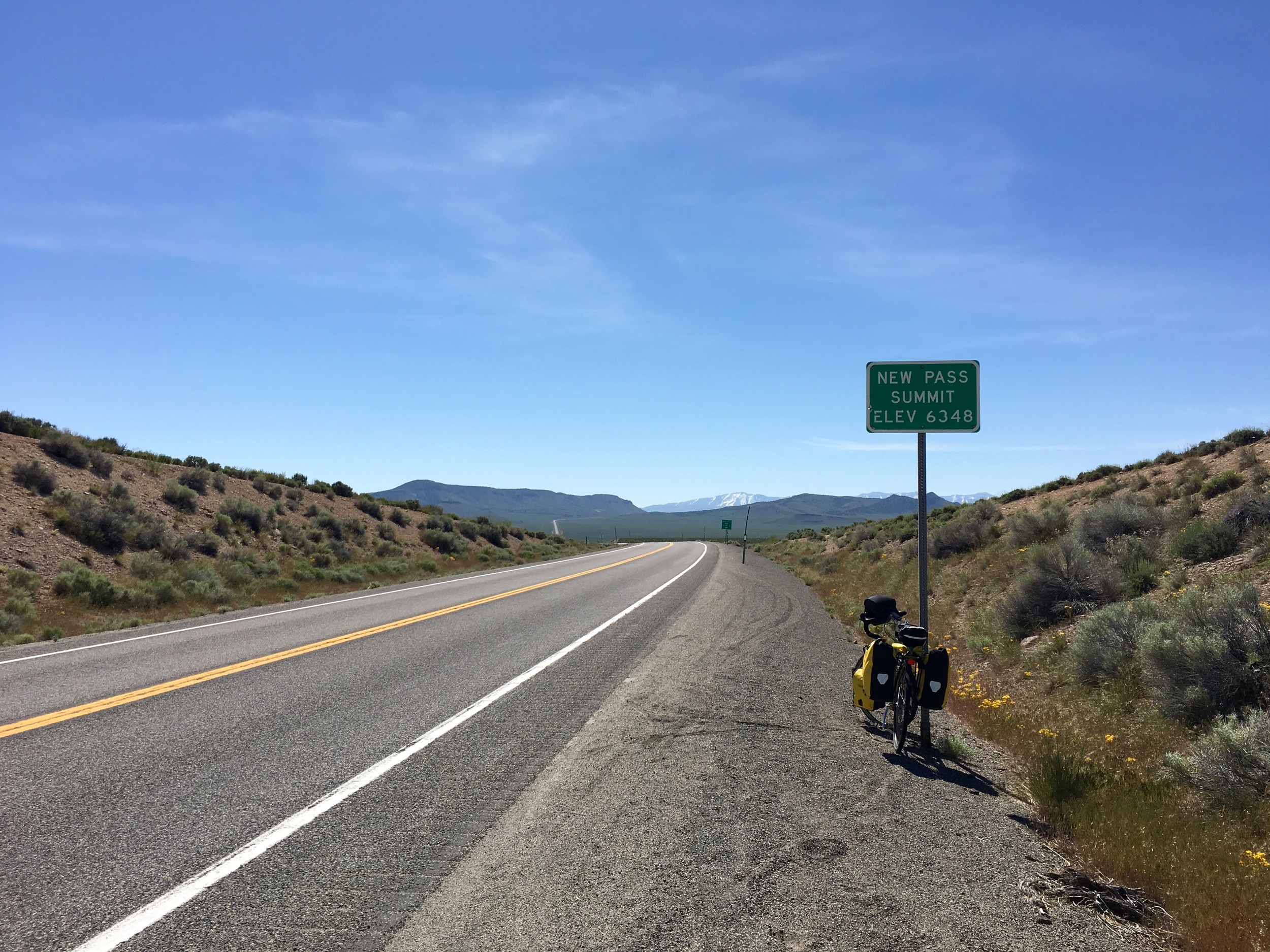 Out of Austin on the way to Ely. Each day seems to bring a bigger challenge in heat, wind and passes. 
