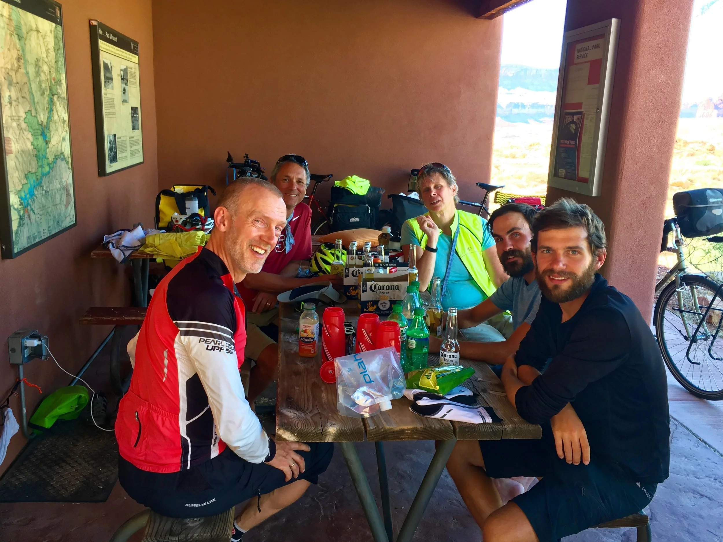 In addition to Tony and Joy, we were joined by Leslie, Marion and Lester, from San Francisco and Germany, respectively. We spent the afternoon in the shade and slept outside with mats on concrete pads. It was such a blessing when the sun went down.&…