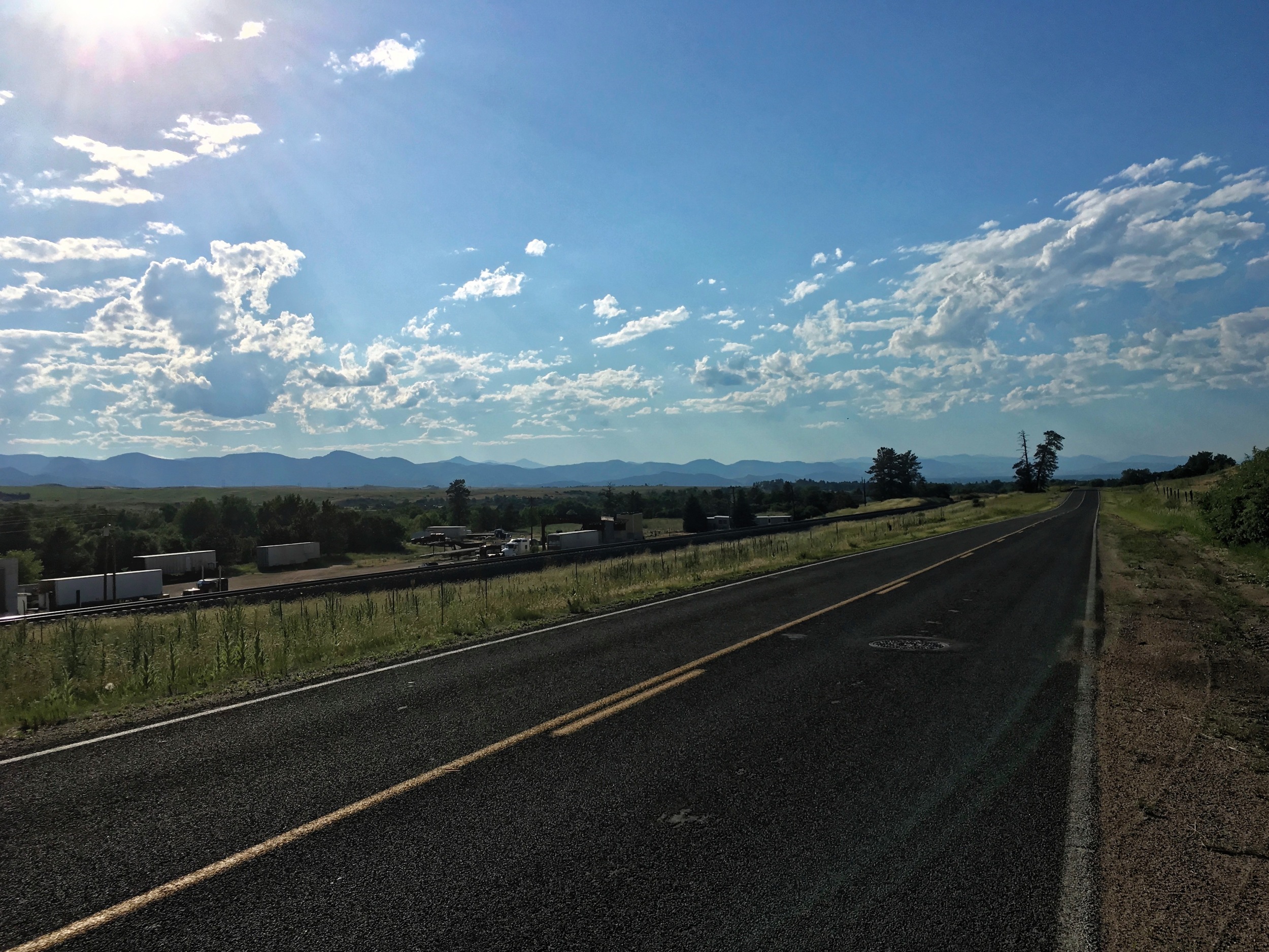 The view on 105 on the way north into Littleton. I had forgotten how lovely the front range can be. 
