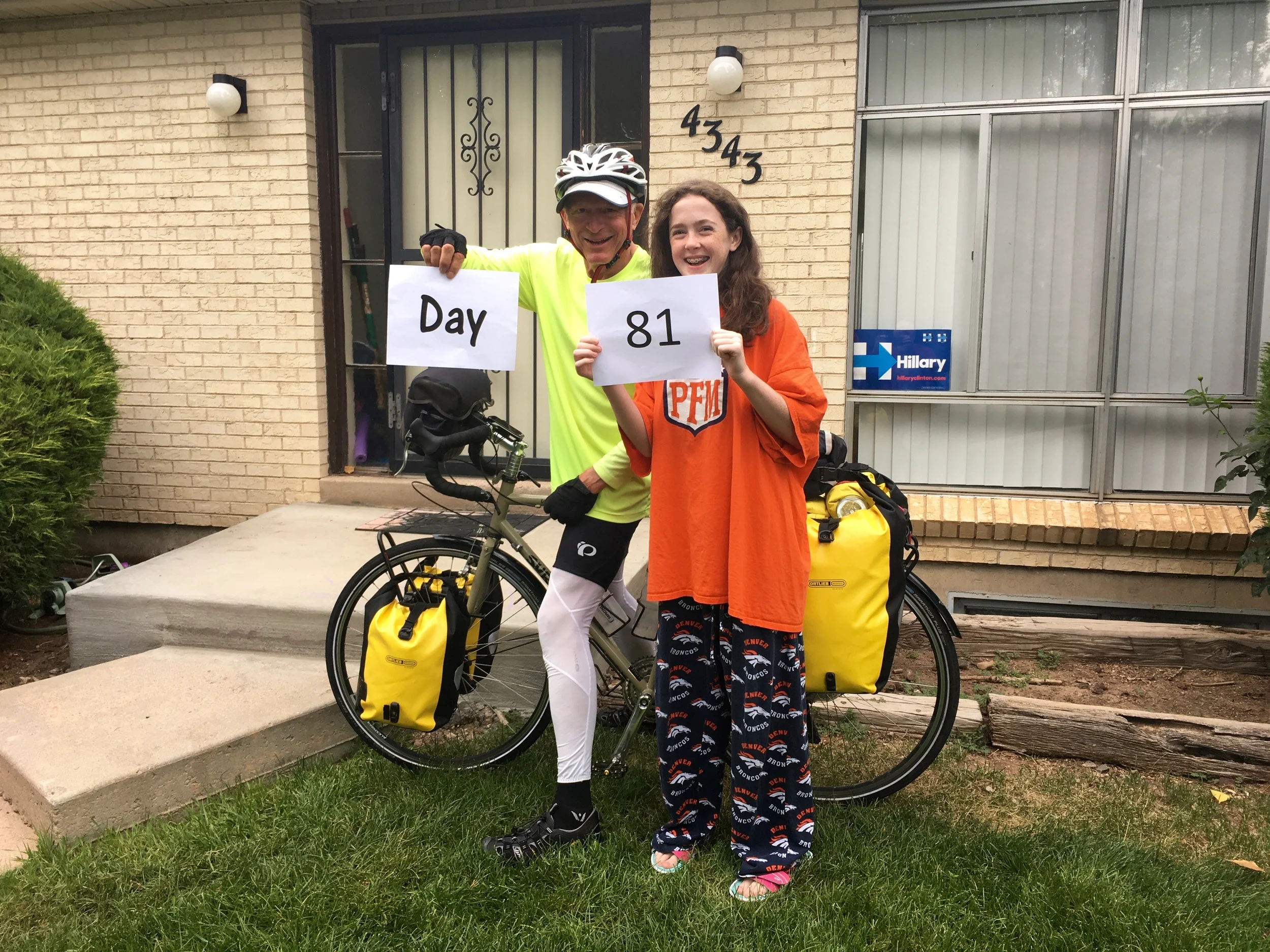 Rick Long and his daughter Sarah giving me a proper goodbye in Denver. Yes, it was day 81 of my trip!&nbsp;