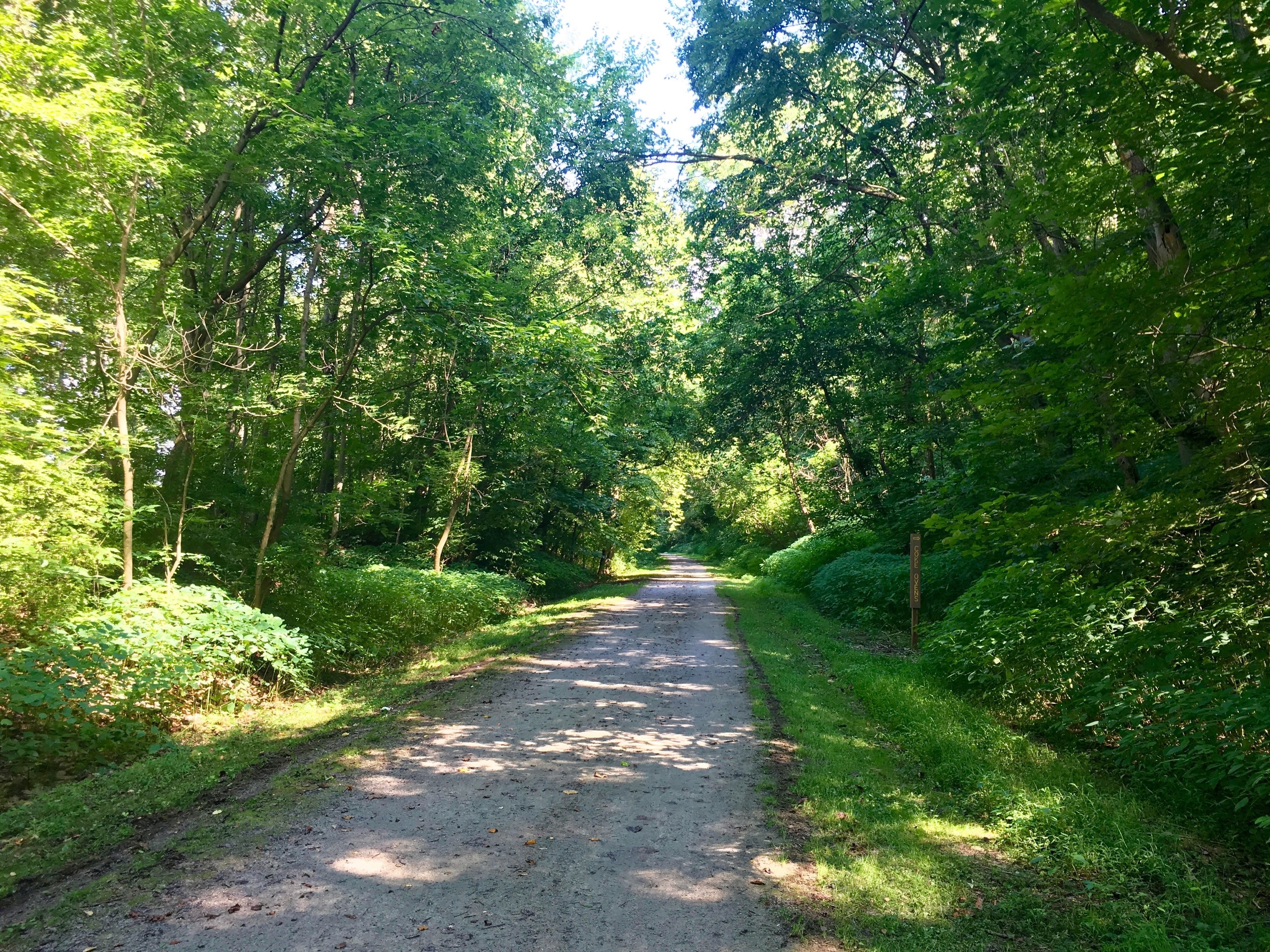 About five miles south of Pittsburgh the trail becomes well maintained crushed gravel, which leads 160 miles to Cumberland. This proved to be a great surface for cycling - kind on tires and a softer ride than asphalt. If only there were more long bike trials like this! 