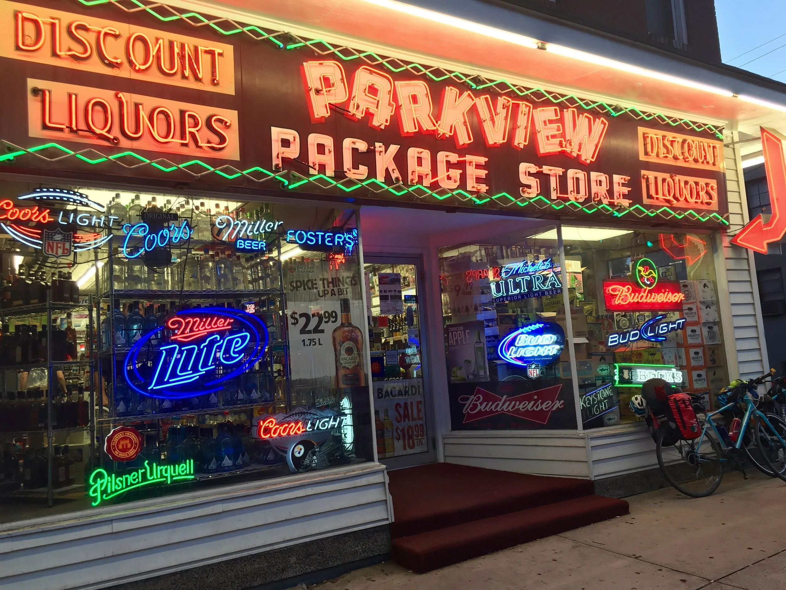 This day we cycled 92 miles, and ended up camping under a pavilion maintained by a local YMCA in Cumberland, MD. Fortunately, Orla was quick thinking enough to stop just as the sun was setting at a local liquor store, so we were able to enjoy some b…