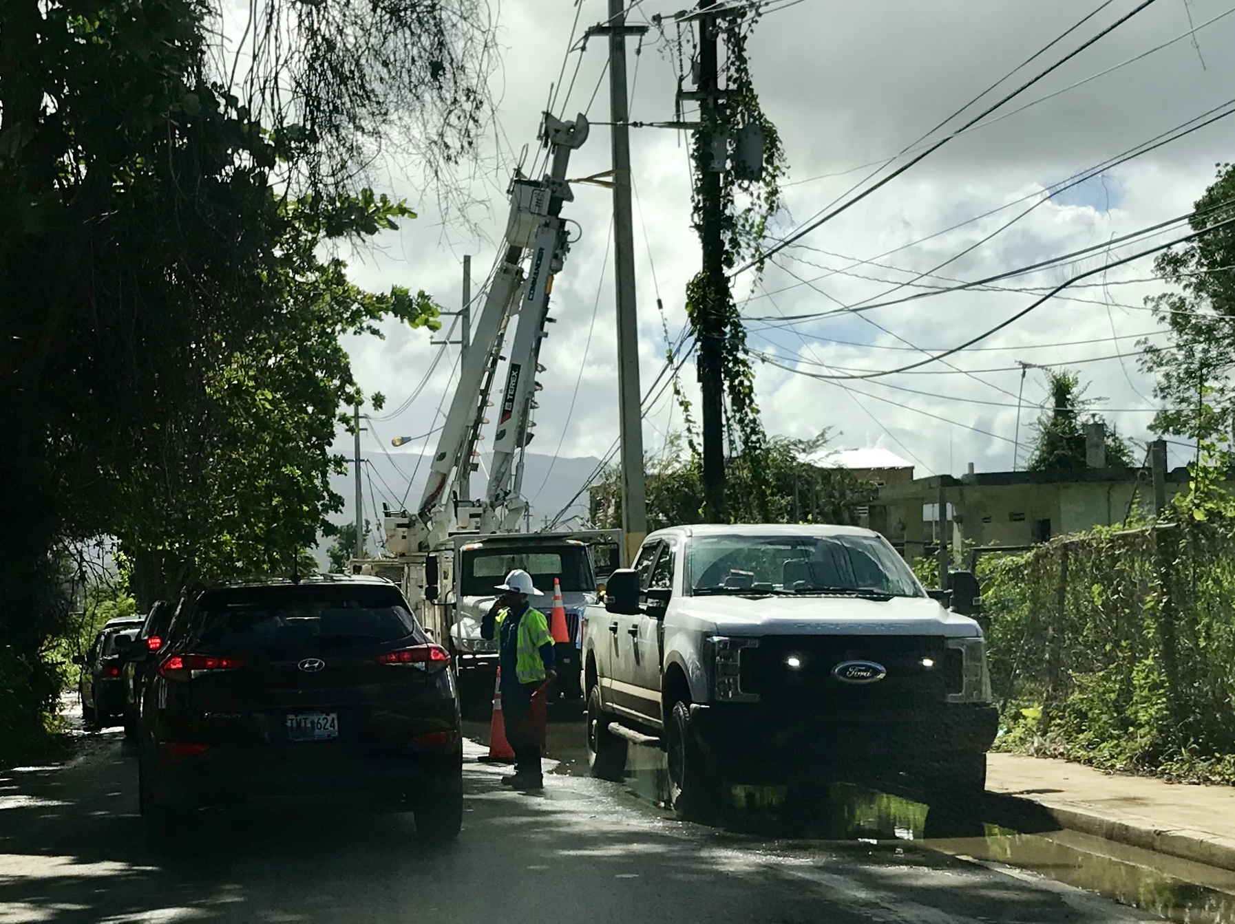 Electric utility trucks are everywhere. 