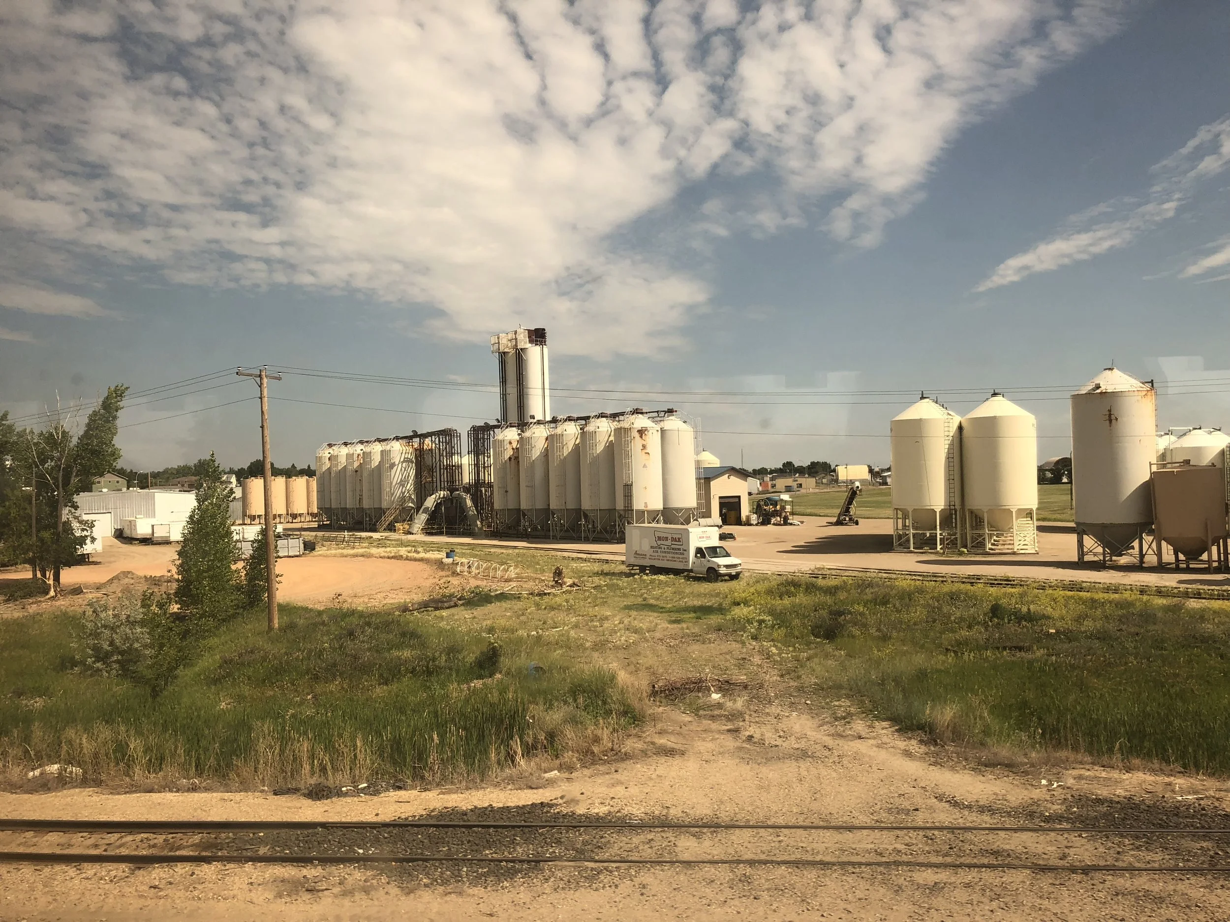 View from the train at Williston, North Dakota&nbsp;