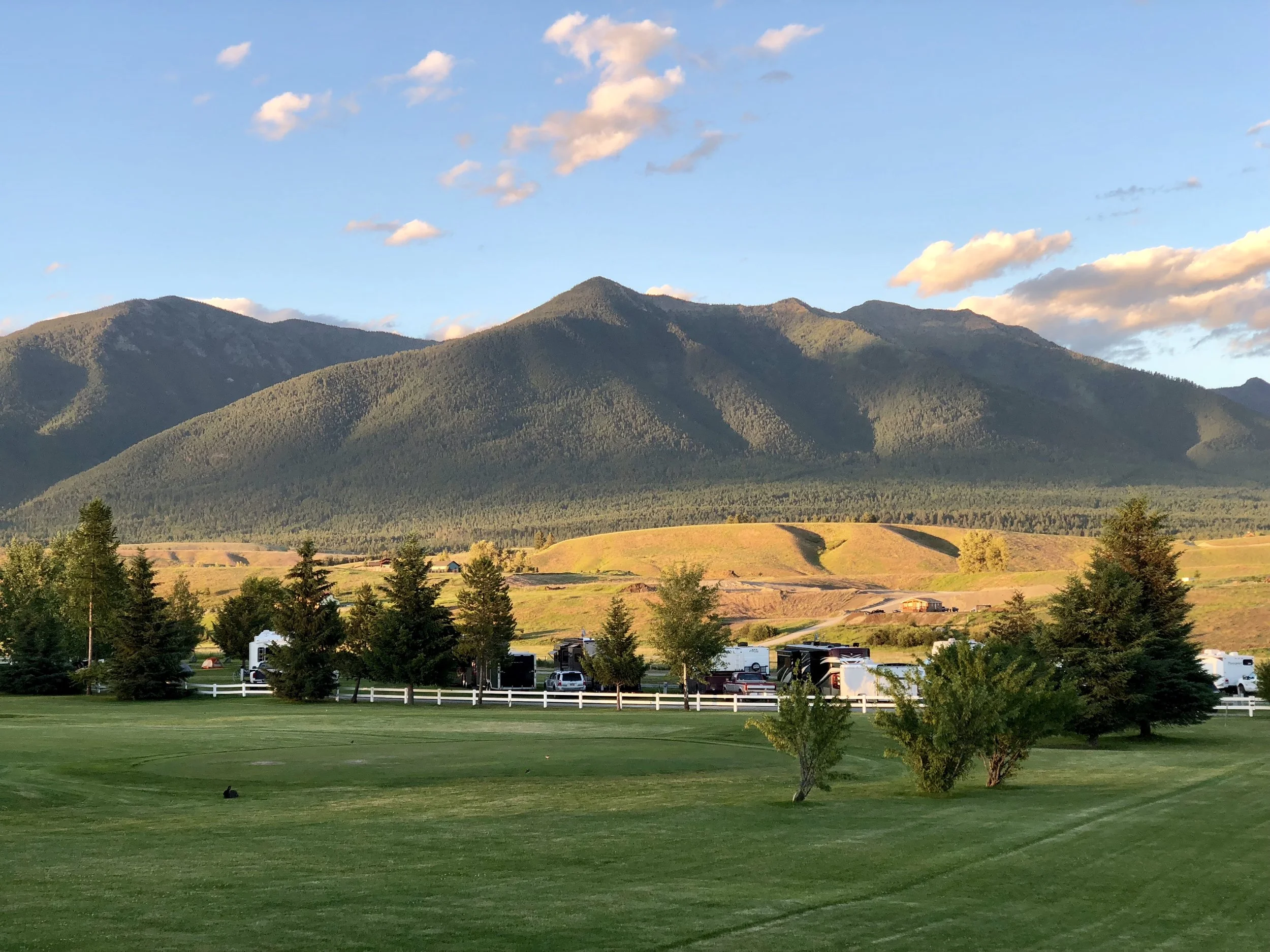 The view behind my motel in Eureka, MT.  