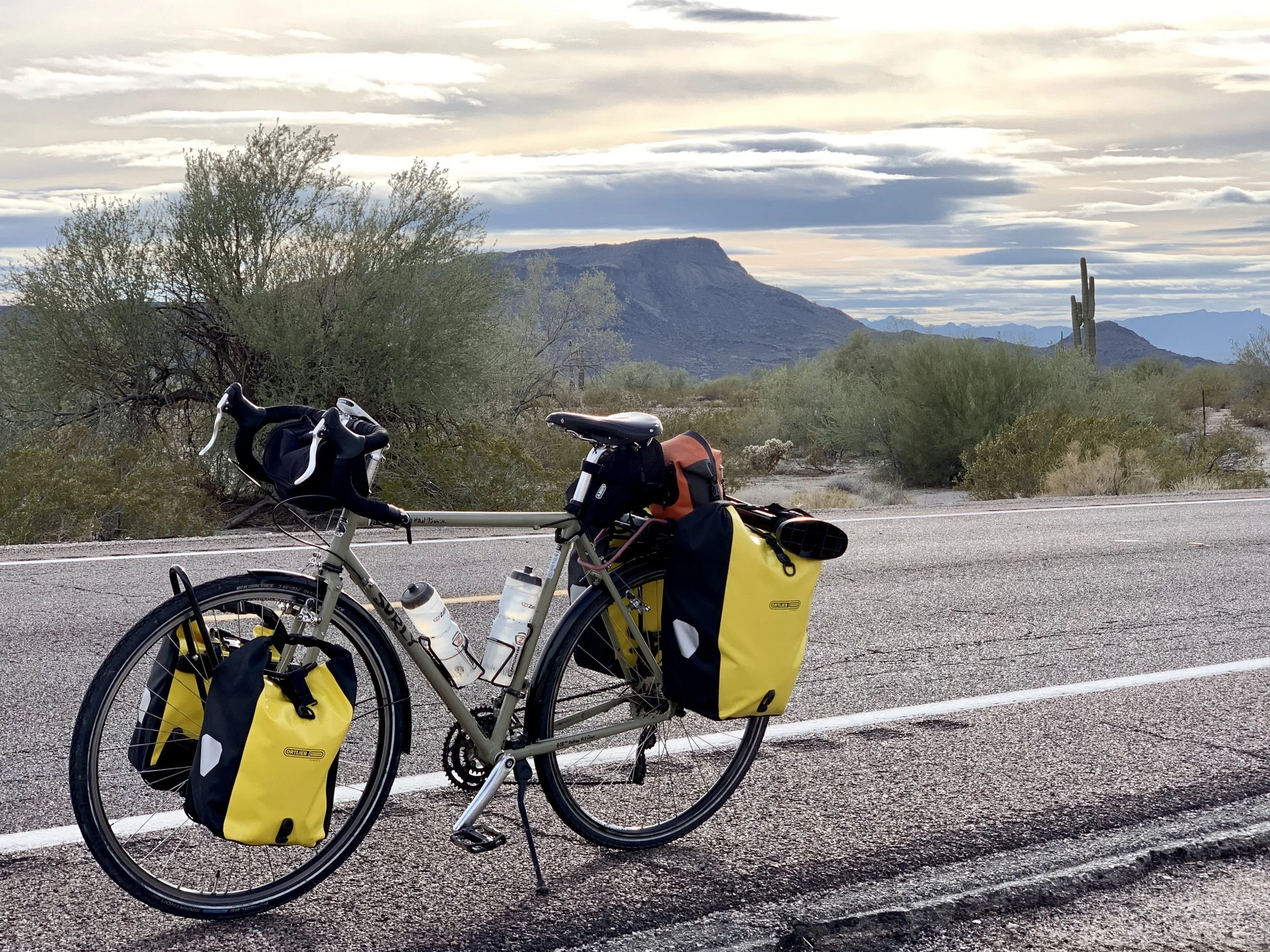 My rig, before my fourth flat.