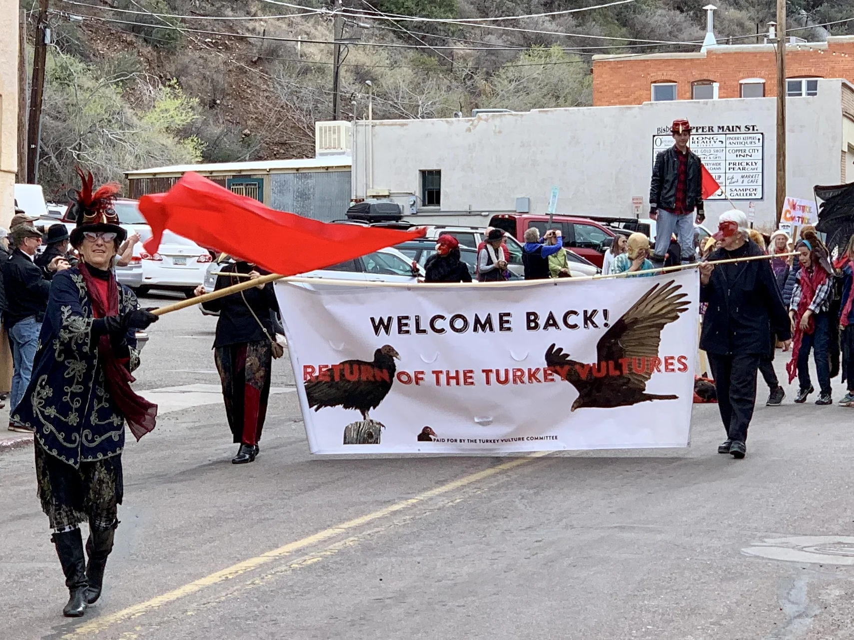 I happened upon a parade celebrating "The Return of the Turkey Vultures." I didn't know turkey vultures migrated, but apparently they do.