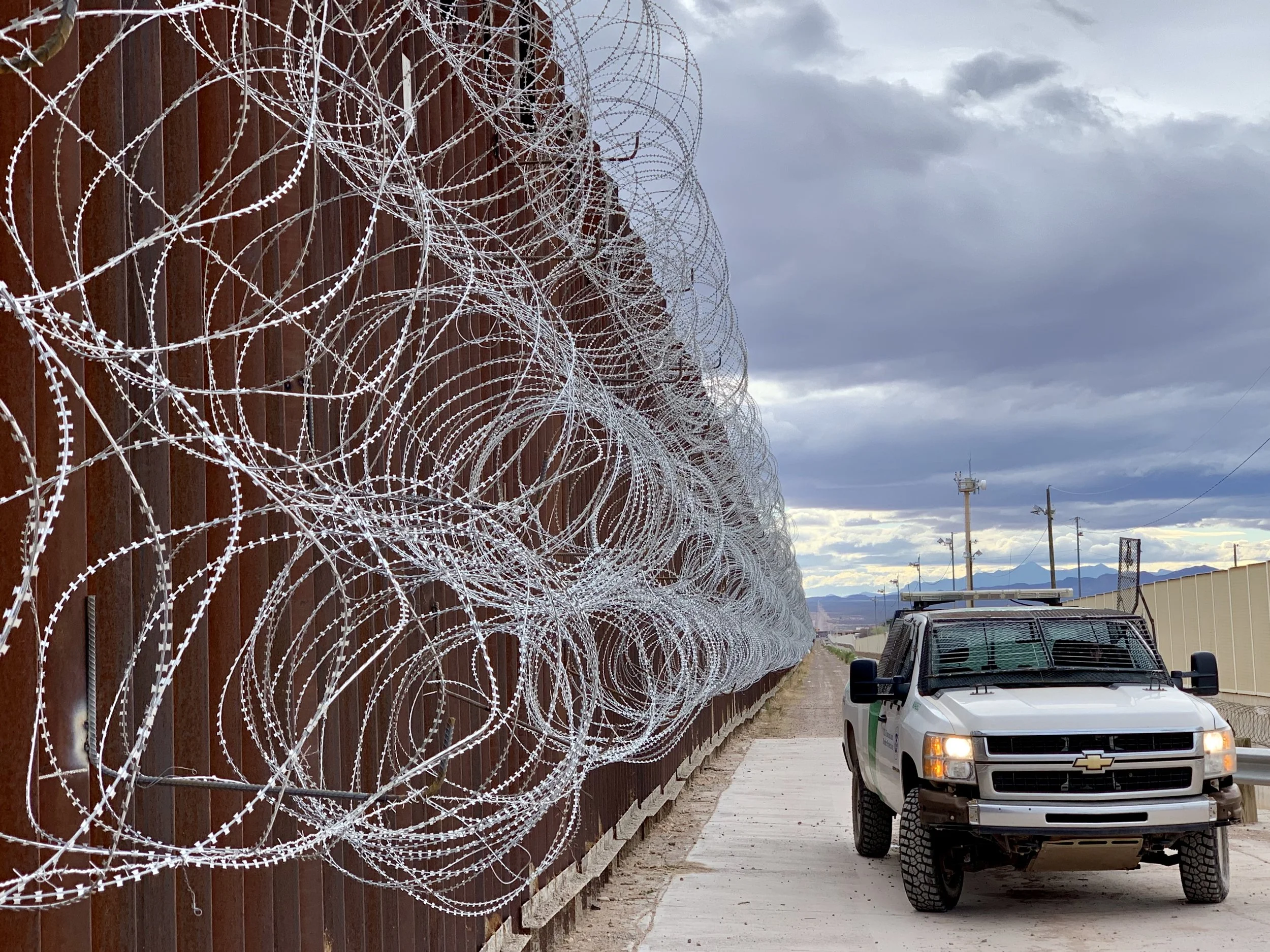 On the US side of the border.