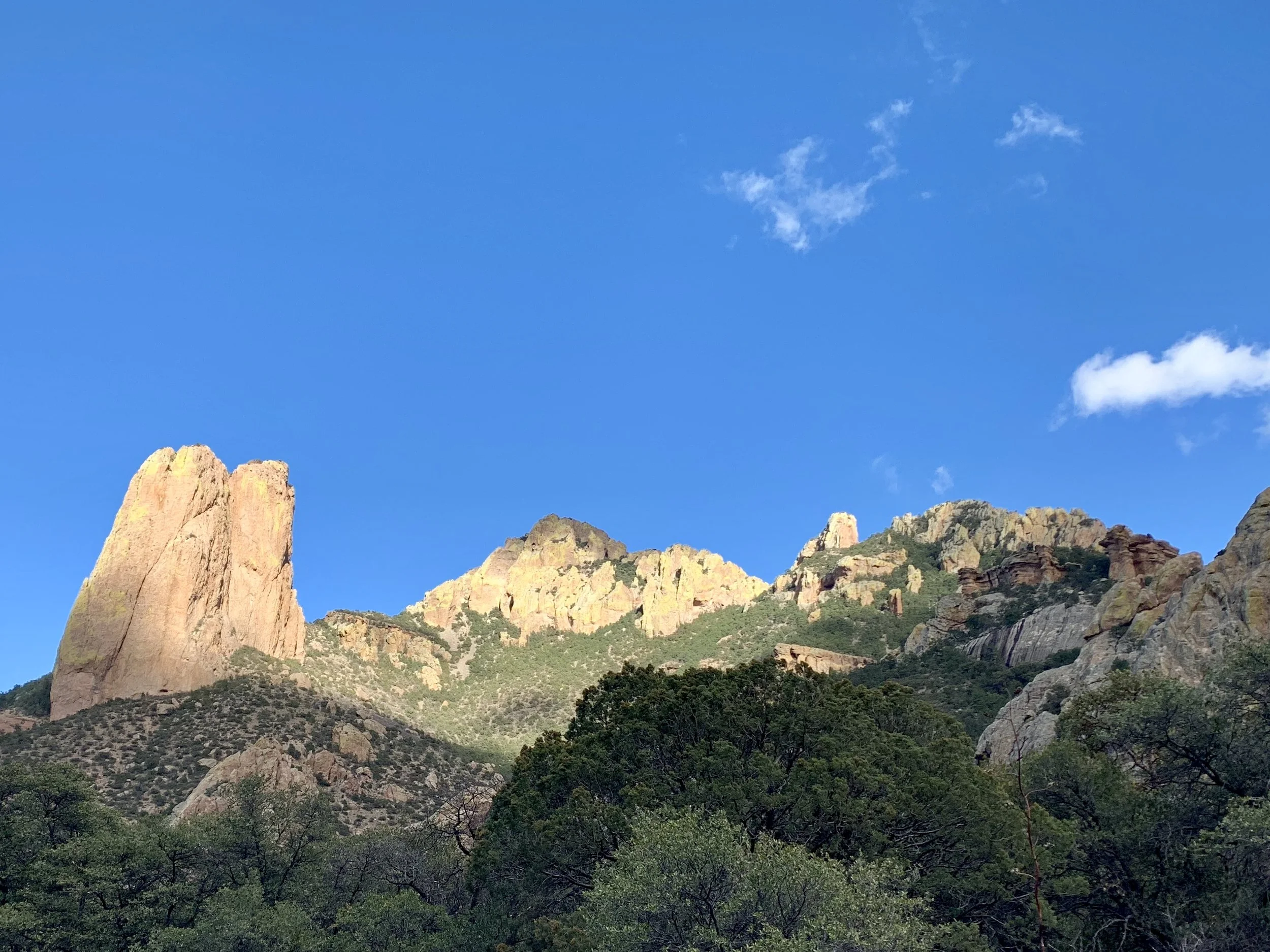 The view from cave Creek Canyon near Portal west of Rodeo.