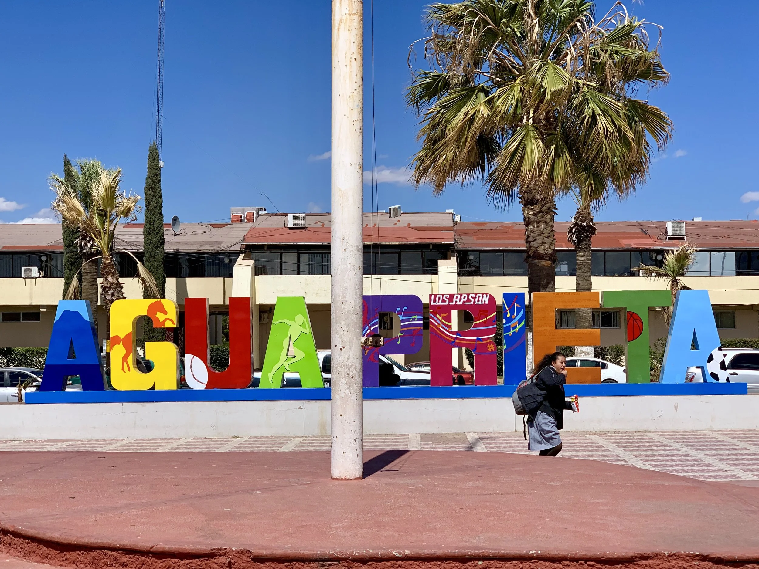 The main square in Agua Prieta. 