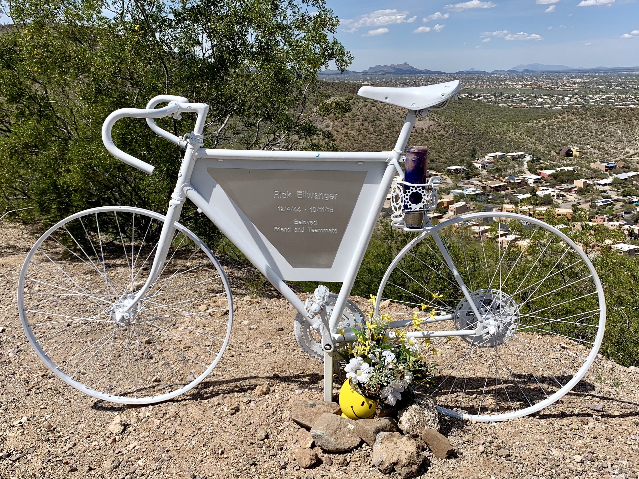 One of my intentions, for now, is to avoid an effigy in my honor. I came across this one on "A" Mountain east of Tucson.