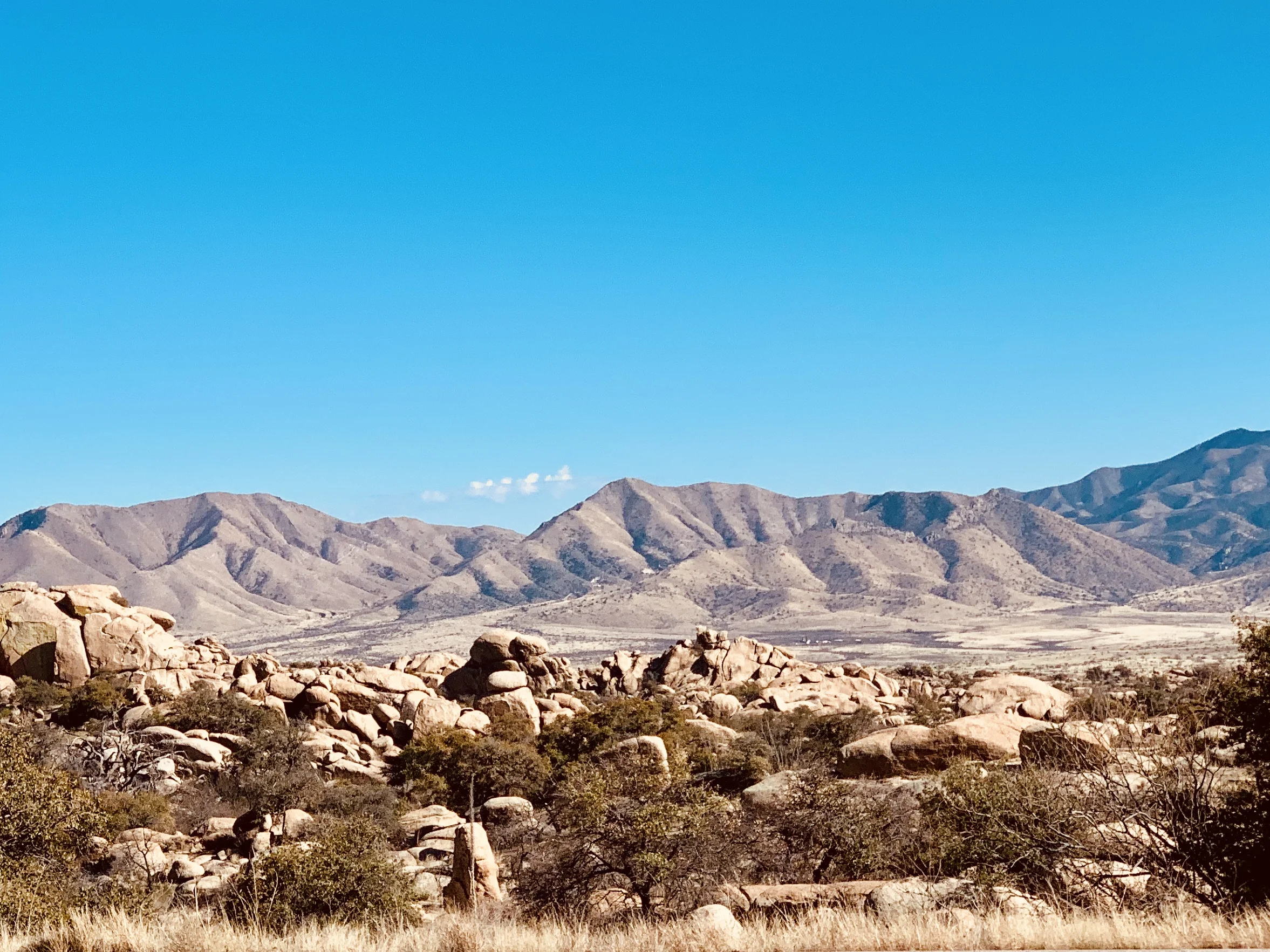 A view to the south about 50 miles east of Tucson.